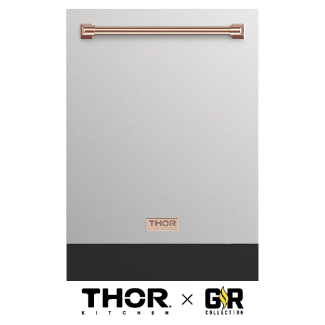 Gordon Ramsay by THOR Kitchen 24 Inch Built-In Dishwasher - Stainless Steel Rose Gold Finish, Energy Star Certified, Ultra Quiet Operation - Perfect for Modern Kitchens, Small Spaces, and Open-Concept Homes