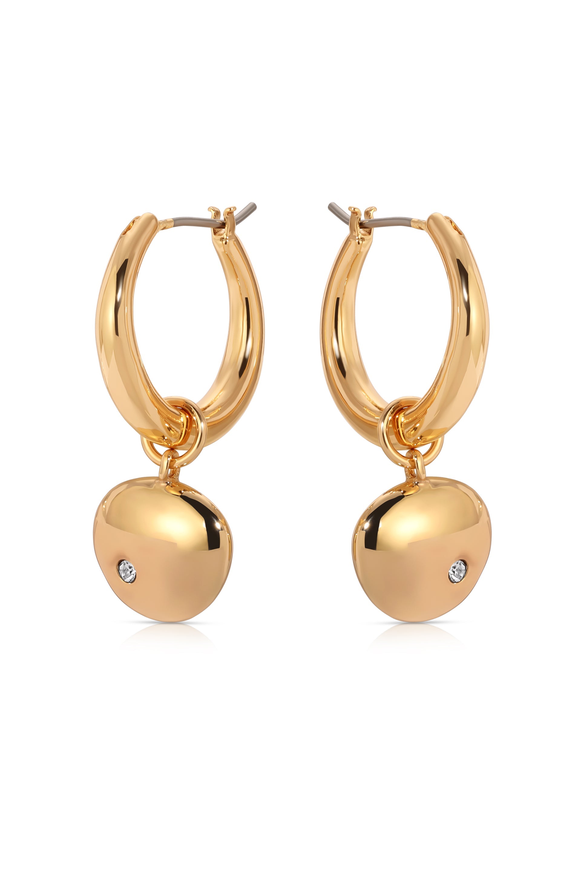 Polished Pebble Huggie Hoop Earrings for Women - Minimalist Stone Dangle Earrings for Everyday Wear | Perfect for Office, Date Night & Casual Outfits
