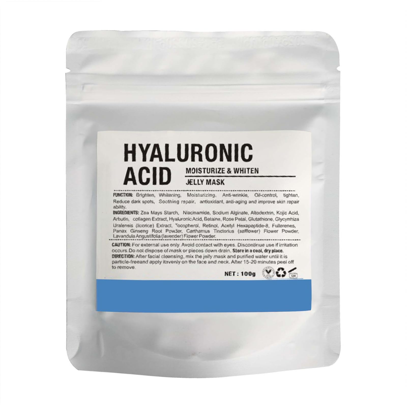 Premium Hyaluronic Acid Powder for Skin Care - Low Molecular Weight, Water-Soluble Moisturizer for DIY Serums, Anti-Aging & Wrinkle Reduction - Perfect for DIY Skincare, Face Masks & Hydrating Treatments (1oz)