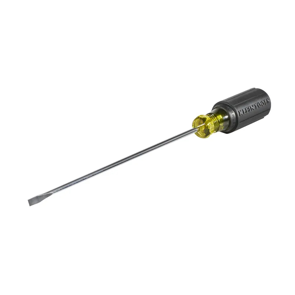 KLEIN KLE 601 8-3/16 Inch Cabinet Screwdriver with Round Shank - Perfect for Electrical Work, Cabinet Installation & DIY Home Repairs