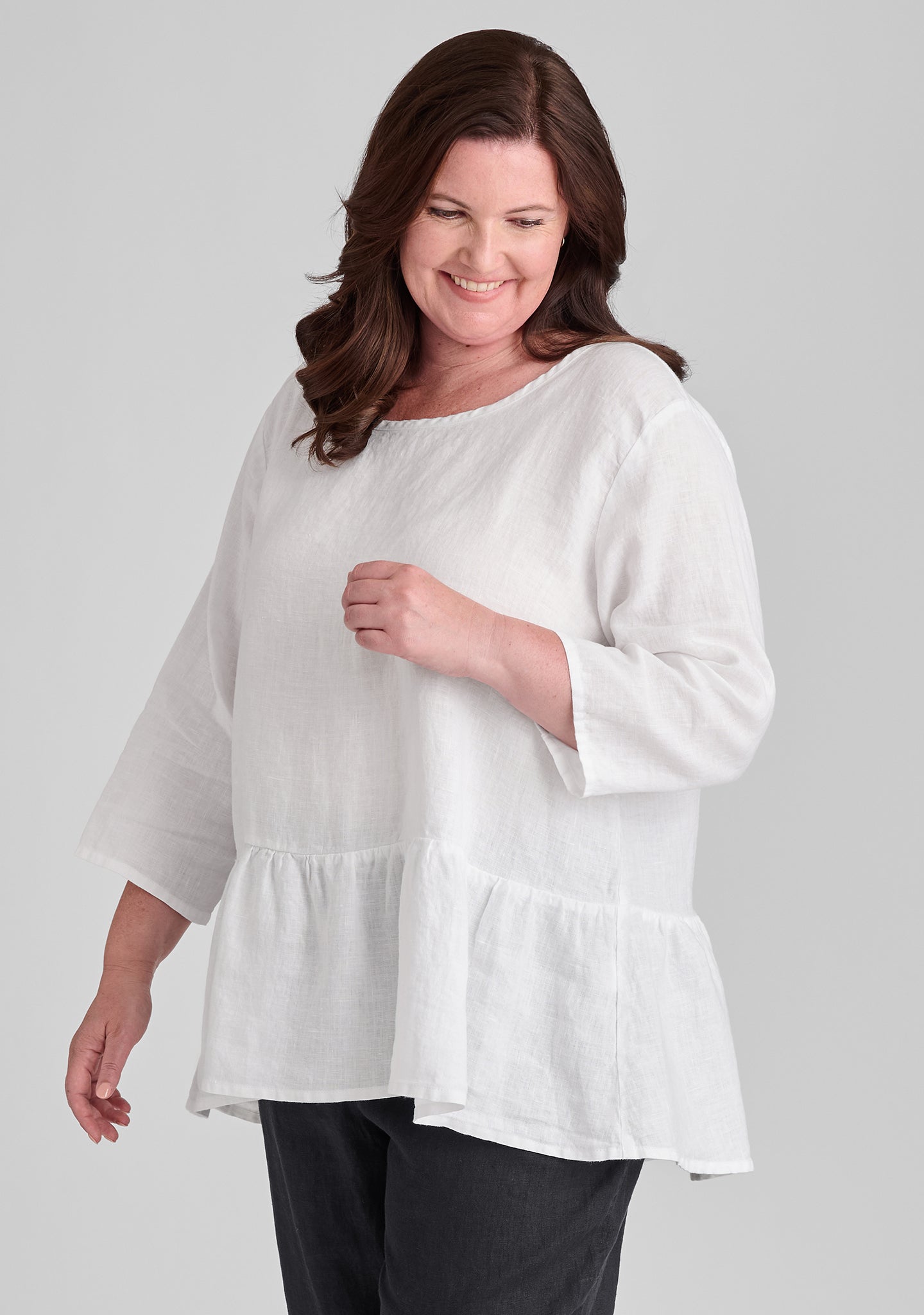 Stylish Peplum Tunic Linen Pullover Top for Women - Comfortable Summer Blouse for Casual Wear, Office Outfits & Date Nights