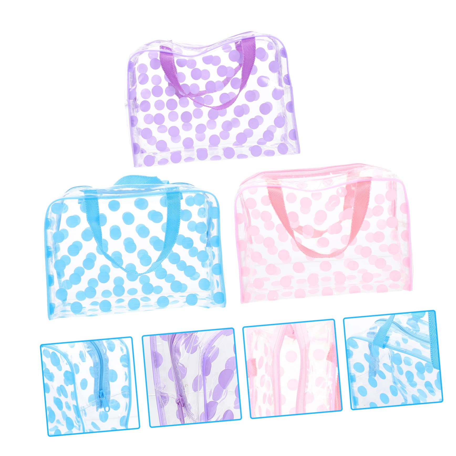 Beatifufu Large Nylon PVC Toiletry Bag - Waterproof Travel Cosmetic Organizer with Zipper Closure - Perfect for Women's Makeup, Shampoo & Bath Essentials (Ideal for Vacation, Gym & Business Trips)