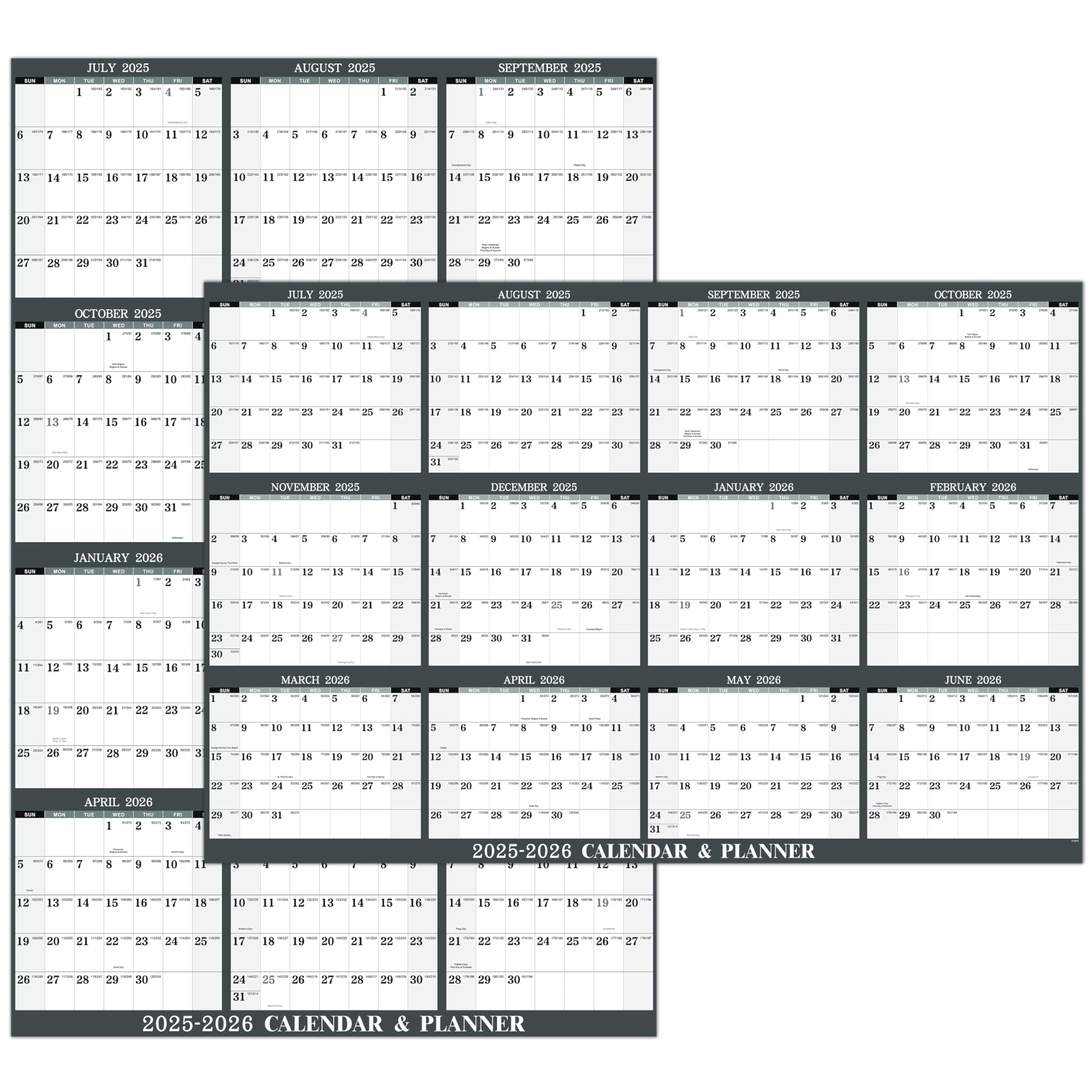 2025-2026 Dry Erase Wall Calendar - Large 34.6