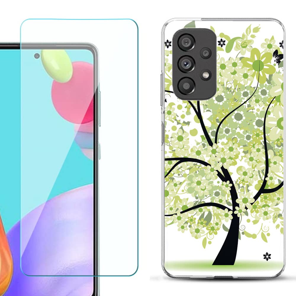 Samsung Galaxy A53 5G Case with Screen Protector | Slim Fit & Durable | Green Tree Design for Outdoor Protection