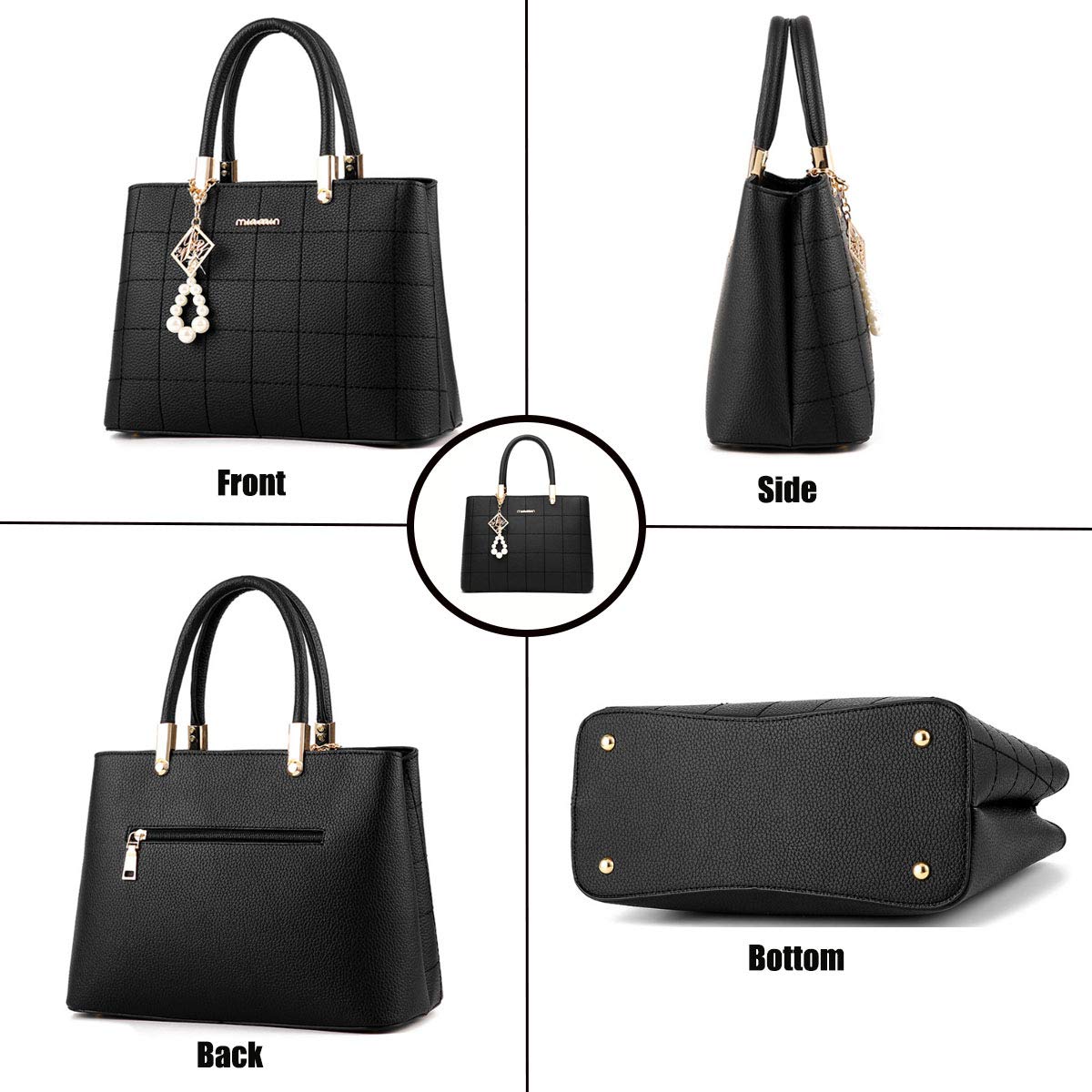 Women's PU Leather Handbags - Stylish Shoulder Tote & Satchel for Work & Travel