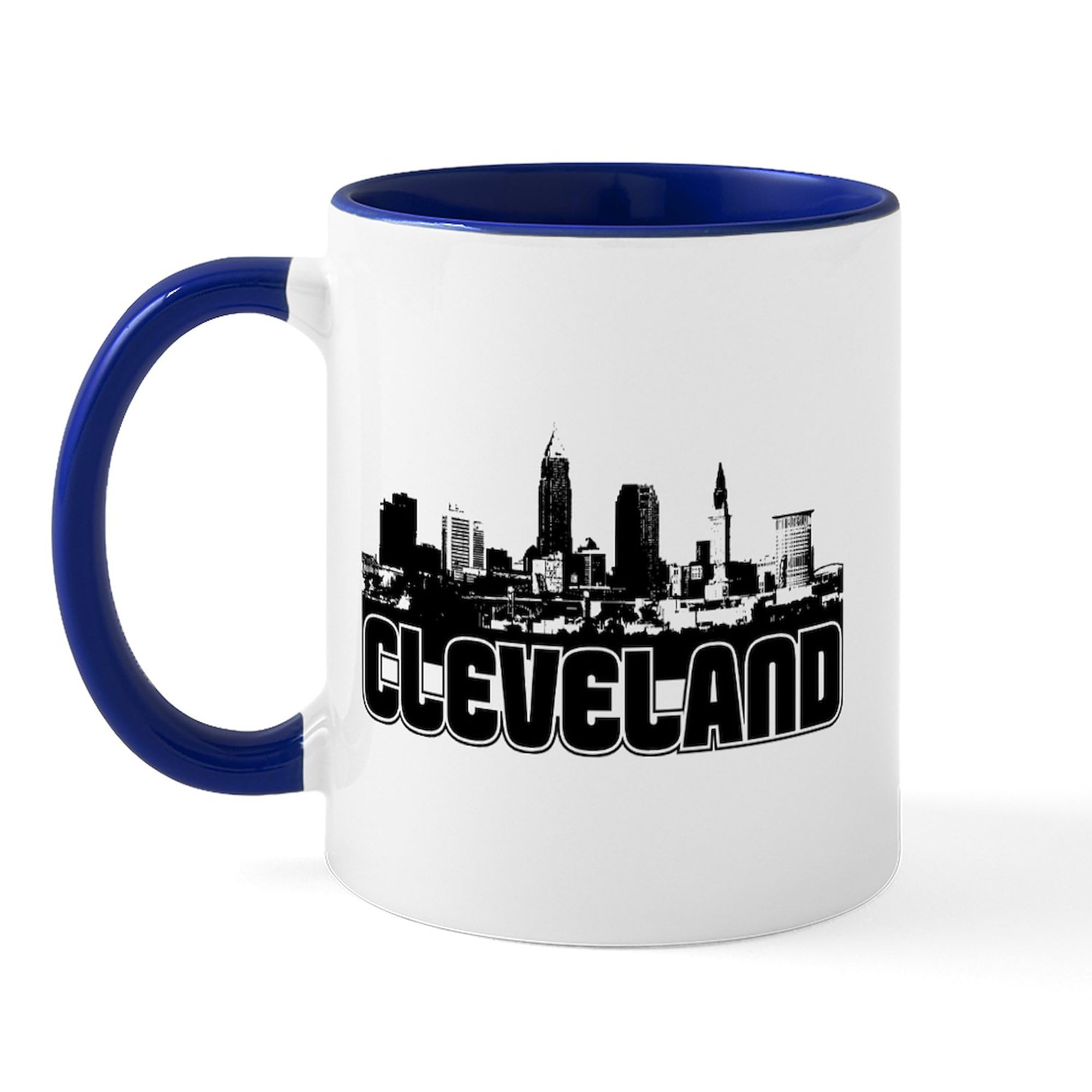 Cleveland Skyline Ceramic Coffee Mug 11 oz (325 ml) - Perfect for Home, Office & Gifts - Durable & Stylish Ohio-Themed Drinkware