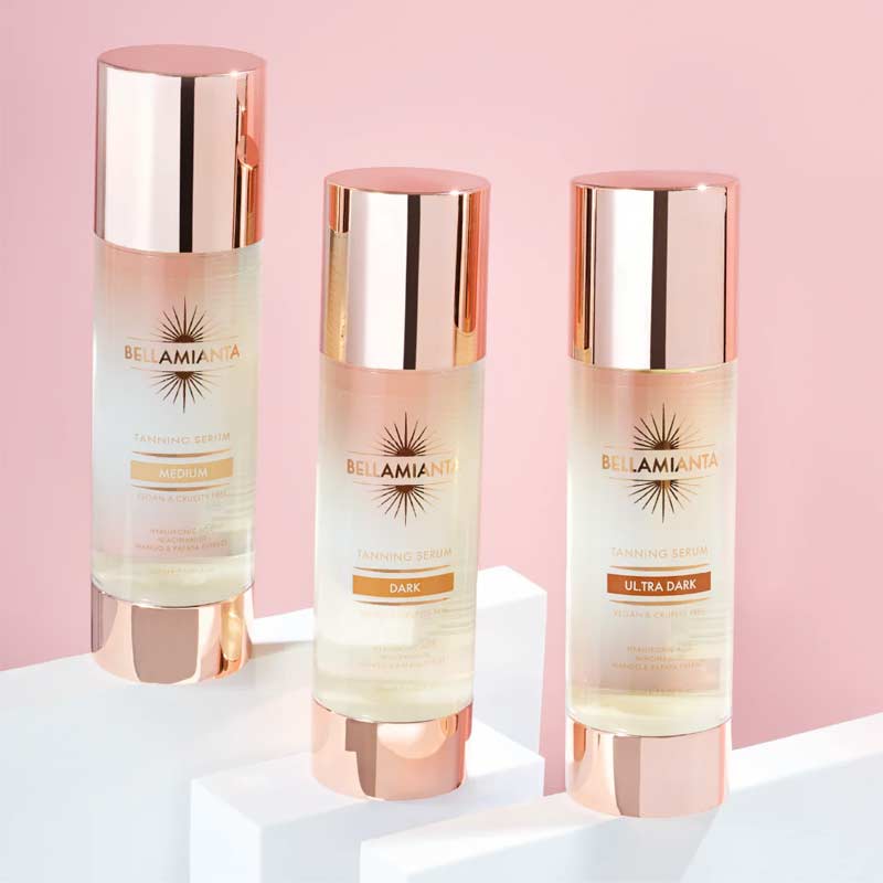 Bellamianta Luxury Tanning Serum - Natural Self Tan Drops for Face & Body - Vegan, Cruelty-Free - Achieve Sun-Kissed Glow for Vacations, Weddings, Special Events
