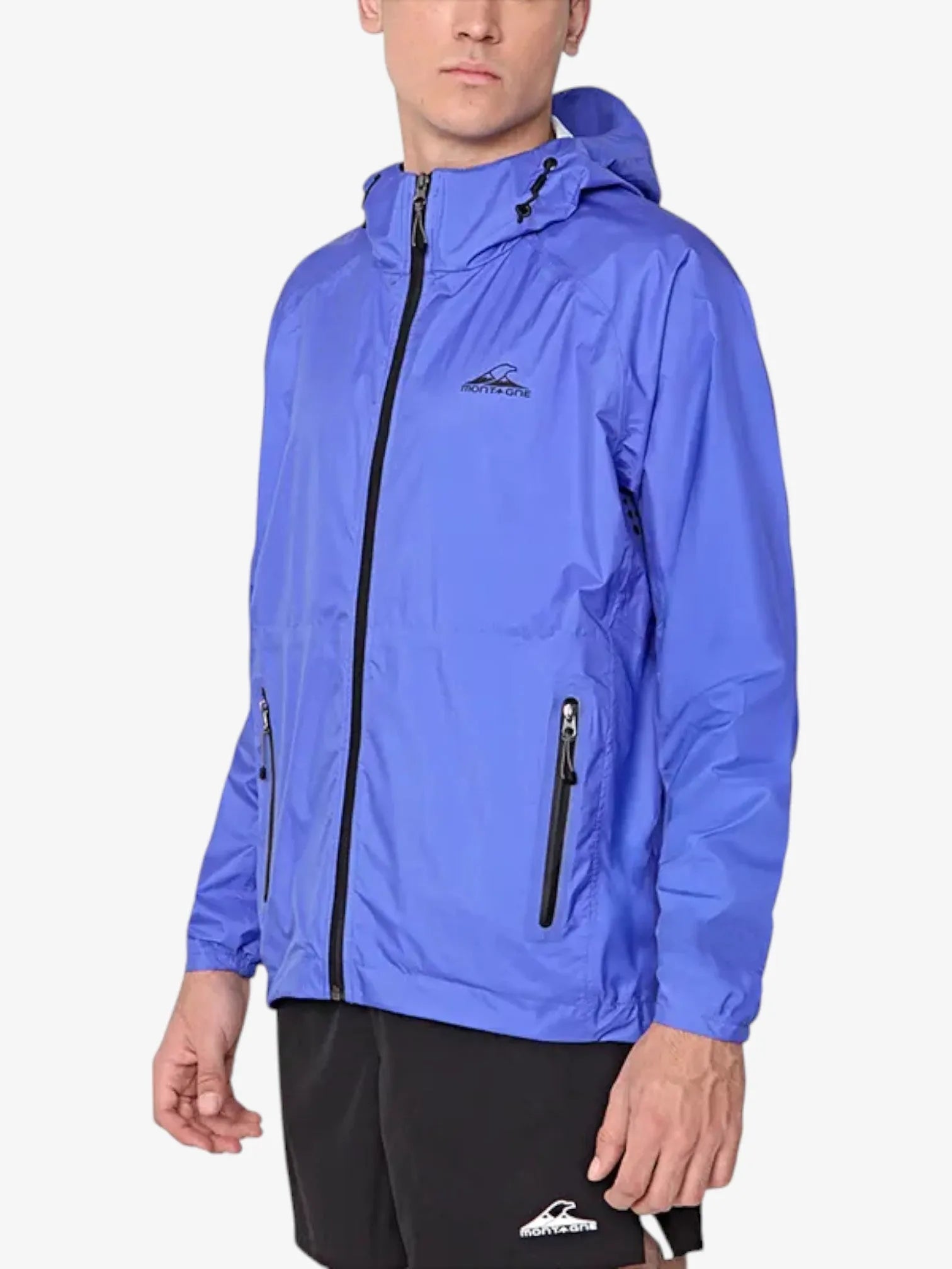 Nanotech Montagne Blue Windbreaker Jacket - Lightweight Waterproof Outdoor Hiking & Travel Windbreaker for Men & Women