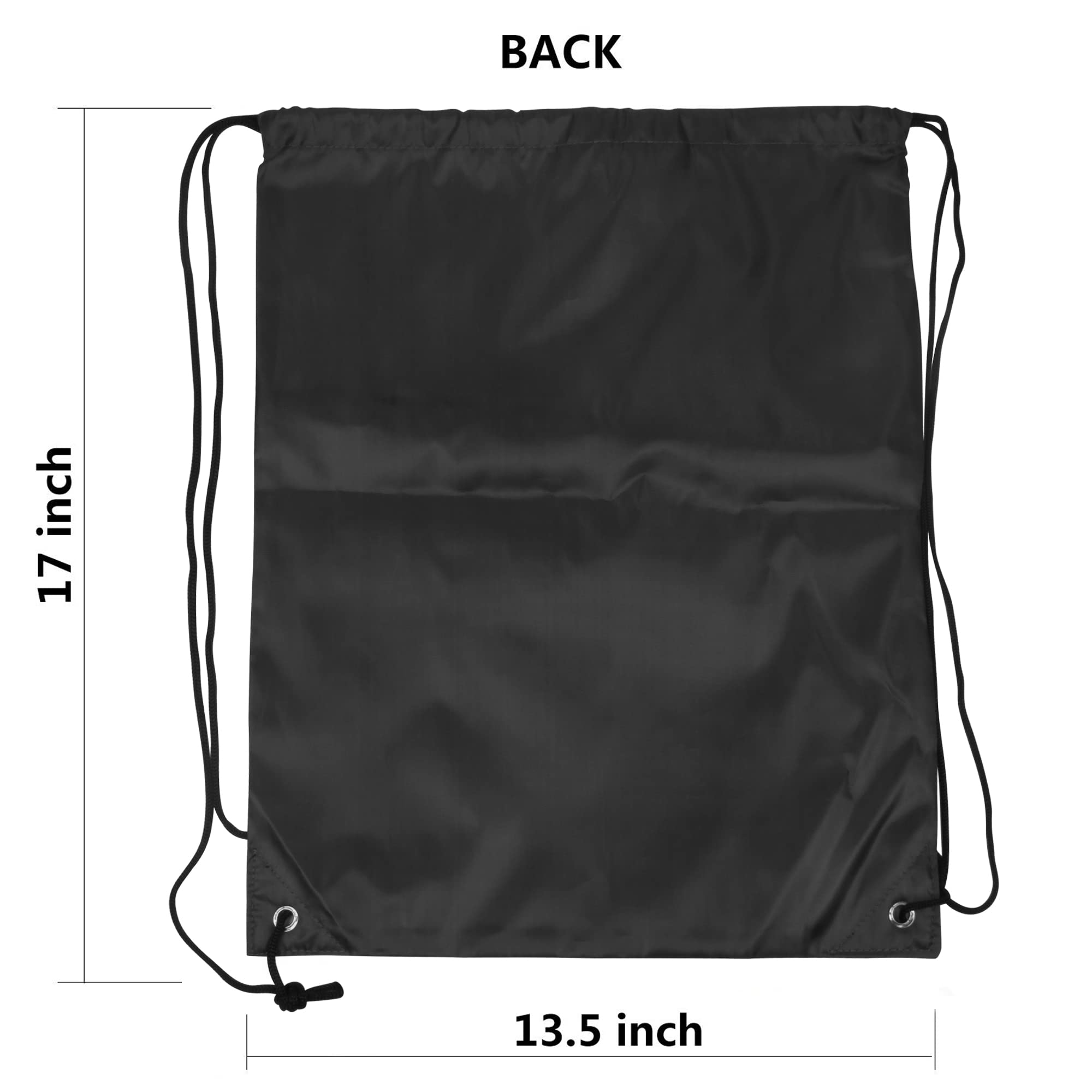 ICObuty 6-Pack Sports Gym Bags - 210D Polyester Drawstring Backpacks for Cheerleading, Fitness & Workout - Men & Women (Black/Hot Pink) - Perfect for Team Sports, School & Travel Accessories