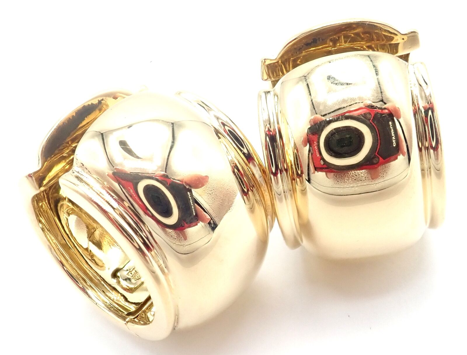 Authentic Vintage Tiffany & Co 18k Yellow Gold Wide Hoop Earrings - Luxury Jewelry for Women, Perfect for Weddings, Parties & Special Occasions