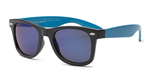 Black/Neonblue, Blue Mirror Lens