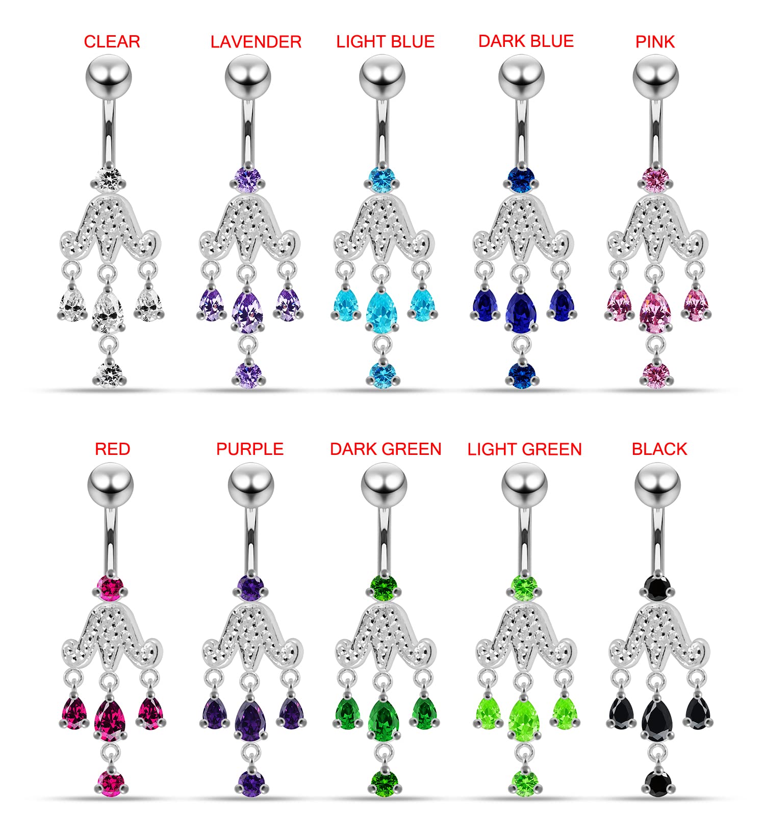 CZ Gemstone Tribal Chandelier Earrings - 925 Sterling Silver Dangle Earrings for Women | Perfect for Boho, Festival, and Party Outfits