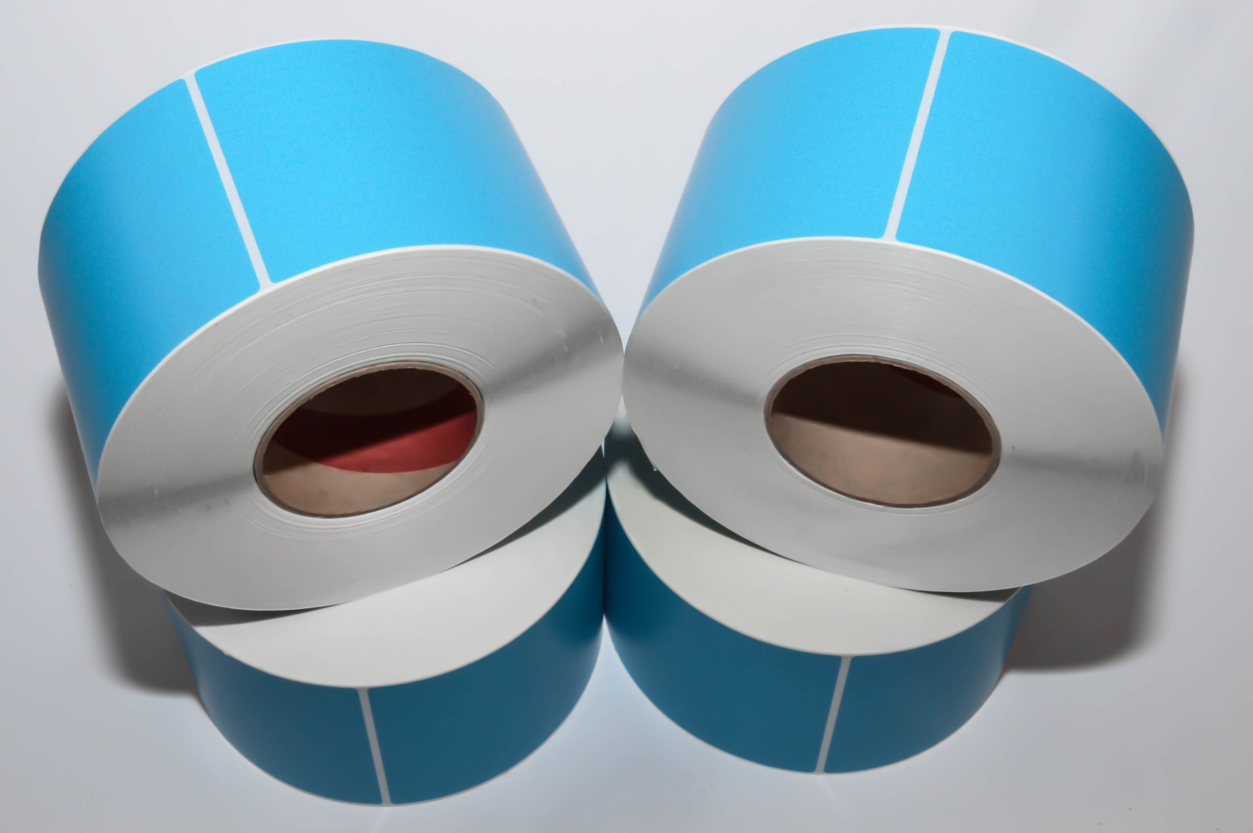 Compulabel 640102 Thermal Transfer Shipping Labels - 4x6 Inch, Blue, Permanent Adhesive, Perforated, 1000 Labels/Roll (4 Rolls) - Ideal for USPS, UPS, FedEx & E-commerce Shipping
