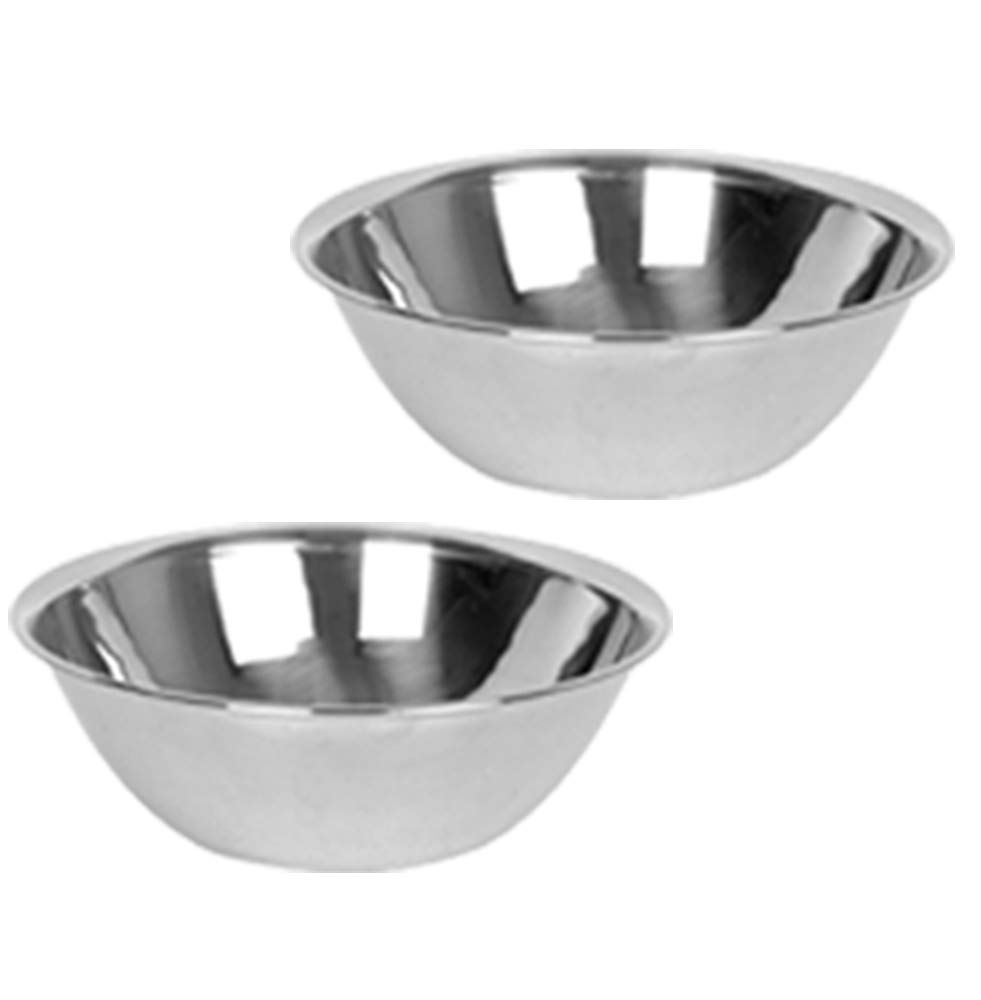 Premium 13 Qt Stainless Steel Mixing Bowls Set of 2 - Heavy Duty Metal Mixing Bowls for Baking, Cooking, Meal Prep & Kitchen Use - Ideal for Mixing Dough, Whisking Eggs, Serving Salads & Food Storage