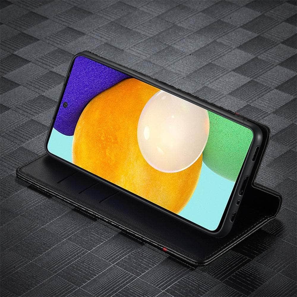 Premium Carbon Fiber Vegan Leather Case for Samsung Galaxy A34 - Slim Protective Cover with Stylish Design for Everyday Use & Outdoor Activities