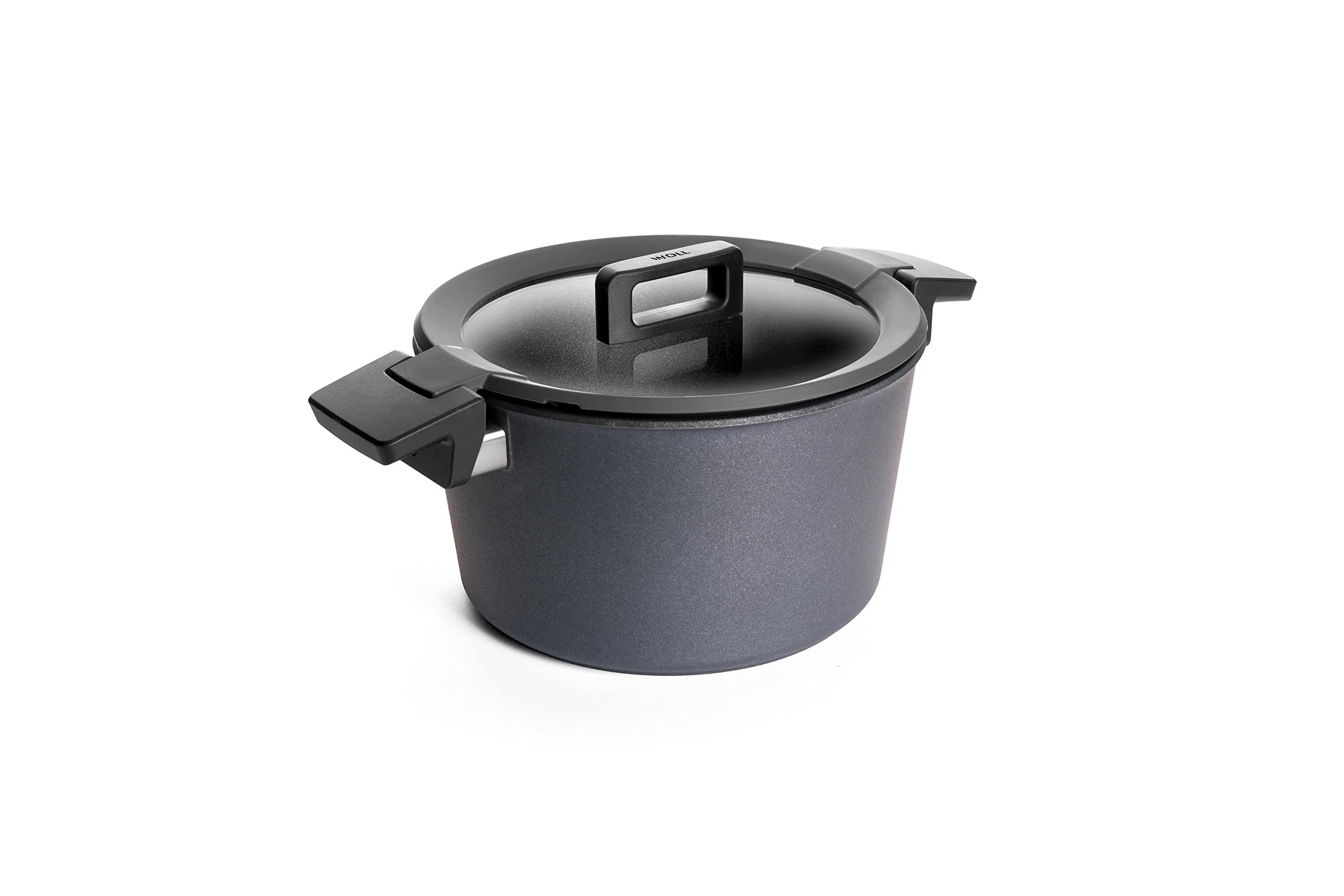 Woll Concept Plus 124CP 5-Liter Cast Aluminum Cooking Pot with Lid - 24cm Diameter, 13.5cm Deep - Ideal for Soups, Stews & Pasta | Durable Kitchen Cookware for Home Chefs