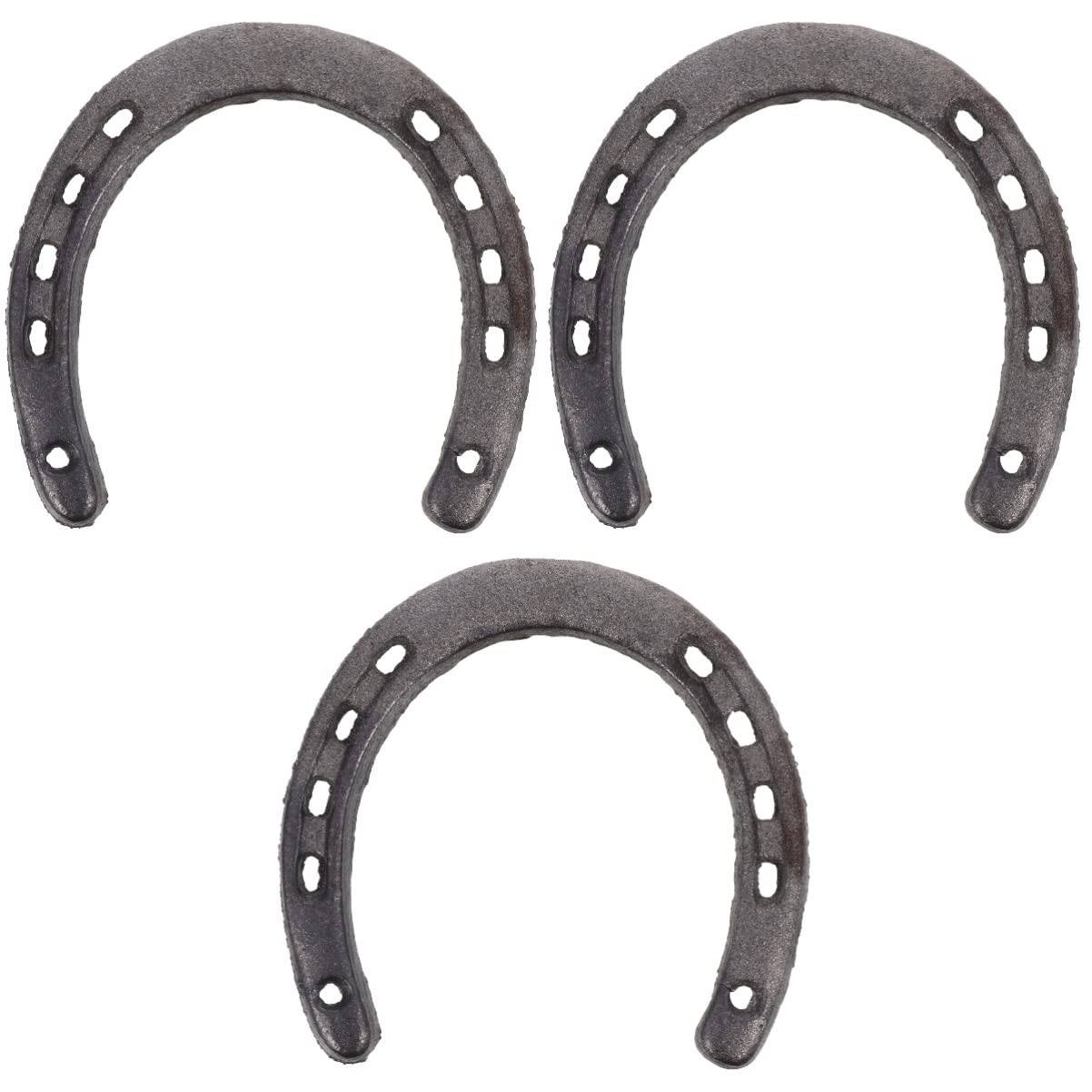 Homoyoyo 3-Piece Metal Horseshoe Wall Decor - Cast Iron Horseshoe Wall Art for Garden, Home & Outdoor - Lucky Wall Hanging Pendant for Farmhouse, Patio & Entryway Decor
