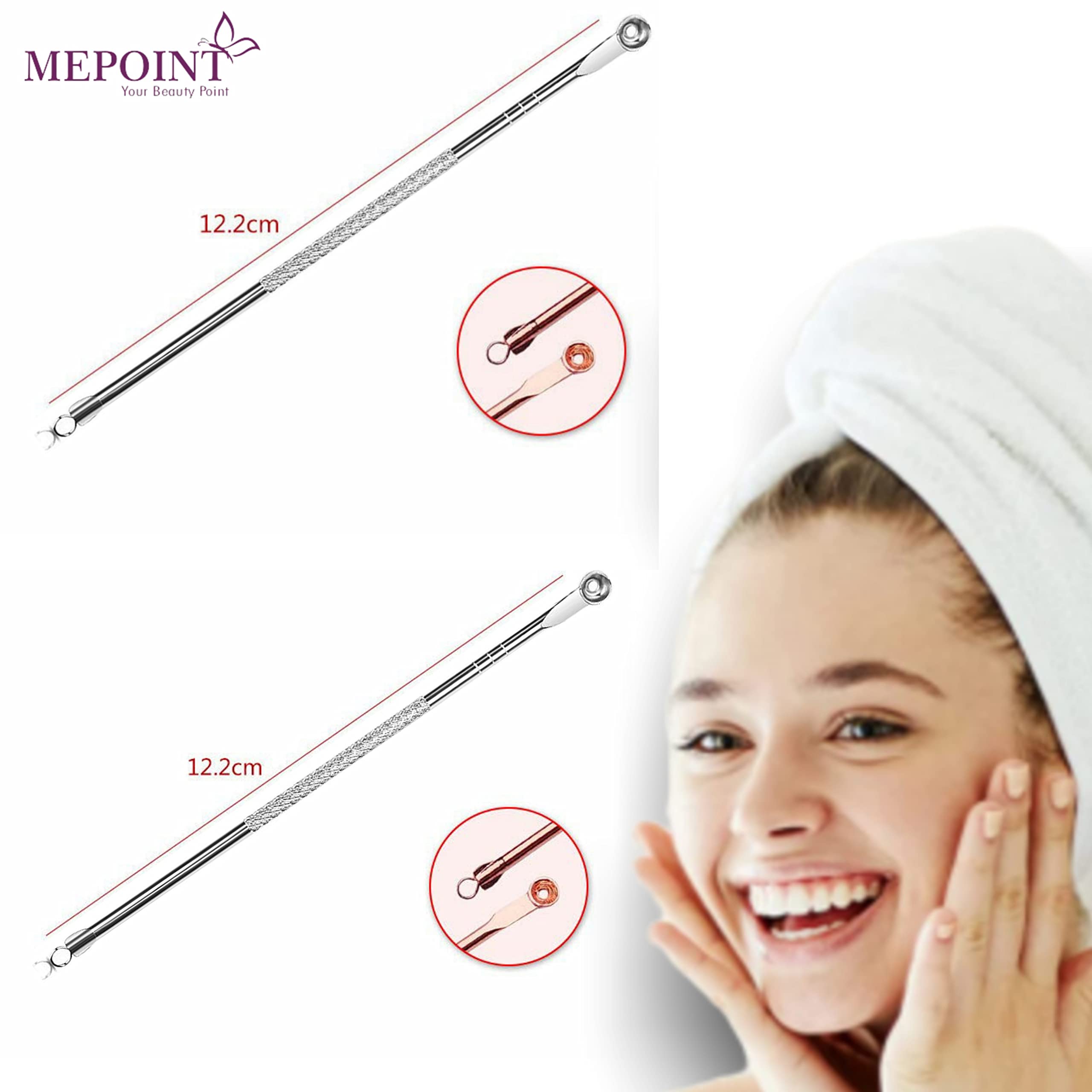 Professional Blackhead Remover Tool - Stainless Steel Acne Treatment & Pimple Popper for Comedone, Whitehead & Blemish Extraction (2-Pack) with Anti-Slip Handle - Perfect for Home Skincare & Facial Treatment