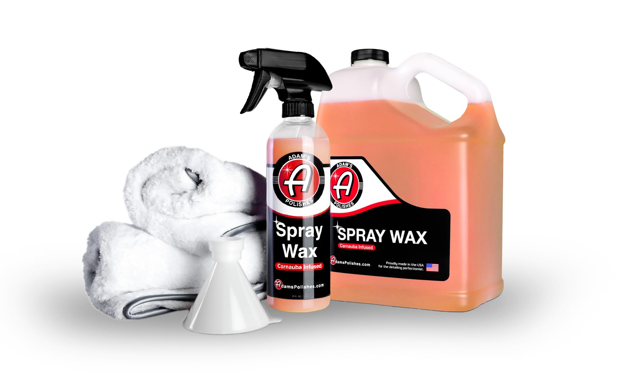 Adam's Polishes Premium Carnauba Spray Wax Kit - Advanced Car Wax & Polish for Ultimate Paint Protection | Quick Detailer for Cars, Trucks & SUVs | Perfect for Washing, Detailing & Shine Maintenance | Wheels & Windows Safe | Auto Cleaning Supplies