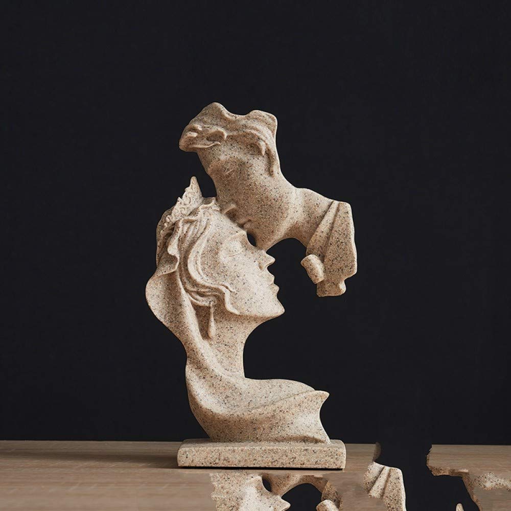 Nordic Kiss Sculpture - 26cm Romantic Home Decor Statue for Valentine's Day & Wedding Gifts | Perfect for Living Room, Bedroom & Office Decoration | Modern Art Lovers Gift