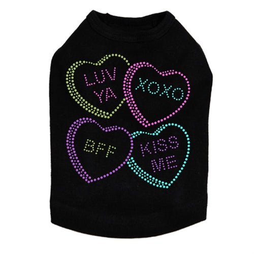 Sweet Candy Conversation Hearts #2 Tank Top - Multiple Colors for Valentine's Day, Party & Casual Wear
