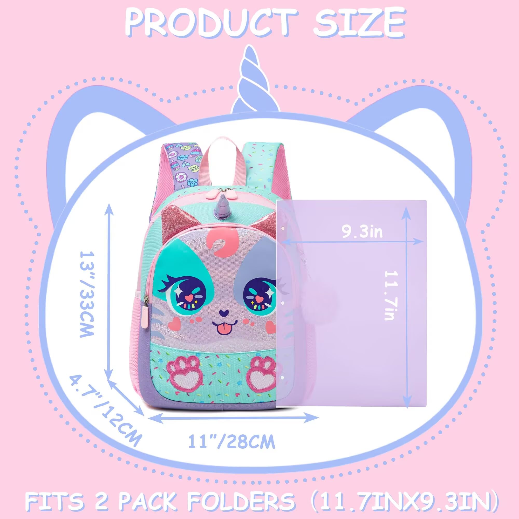 **Unicorn Toddler Backpack for Girls 2-4 Years - Cute Pink Preschool Backpack for Kindergarten, School Supplies & Travel - Perfect for Daycare, Outings & Gifts**