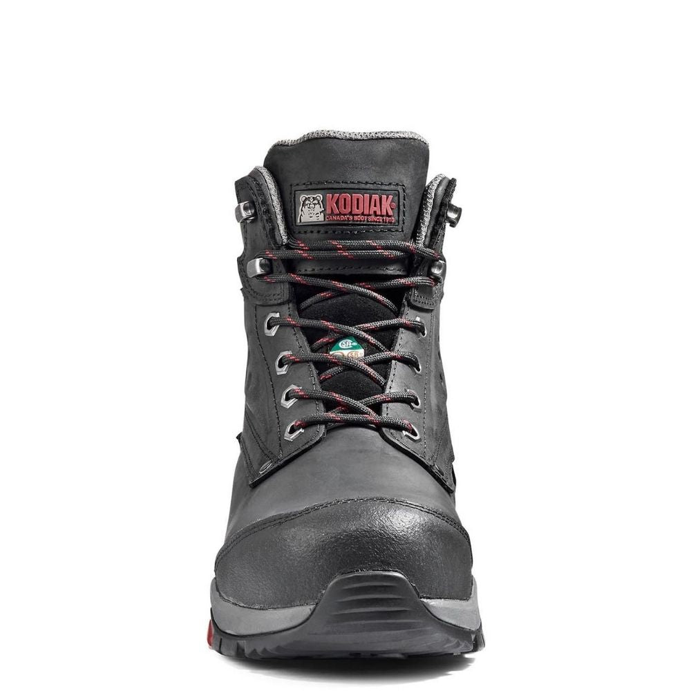 Kodiak Crusade Men's 6-Inch Composite Toe Work Boots - Waterproof Steel Toe Safety Shoes for Construction & Industrial Work - KD305002BLK Black - Perfect for Warehouse, Factory & Outdoor Jobs