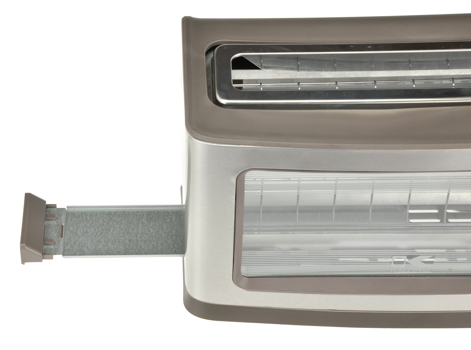 Kalorik 2-Slice Glass Toaster - Stainless Steel with Wide Slots for Bagels & Thick Bread - Perfect for Breakfast, Toast, Bagels & Sandwiches at Home or Office