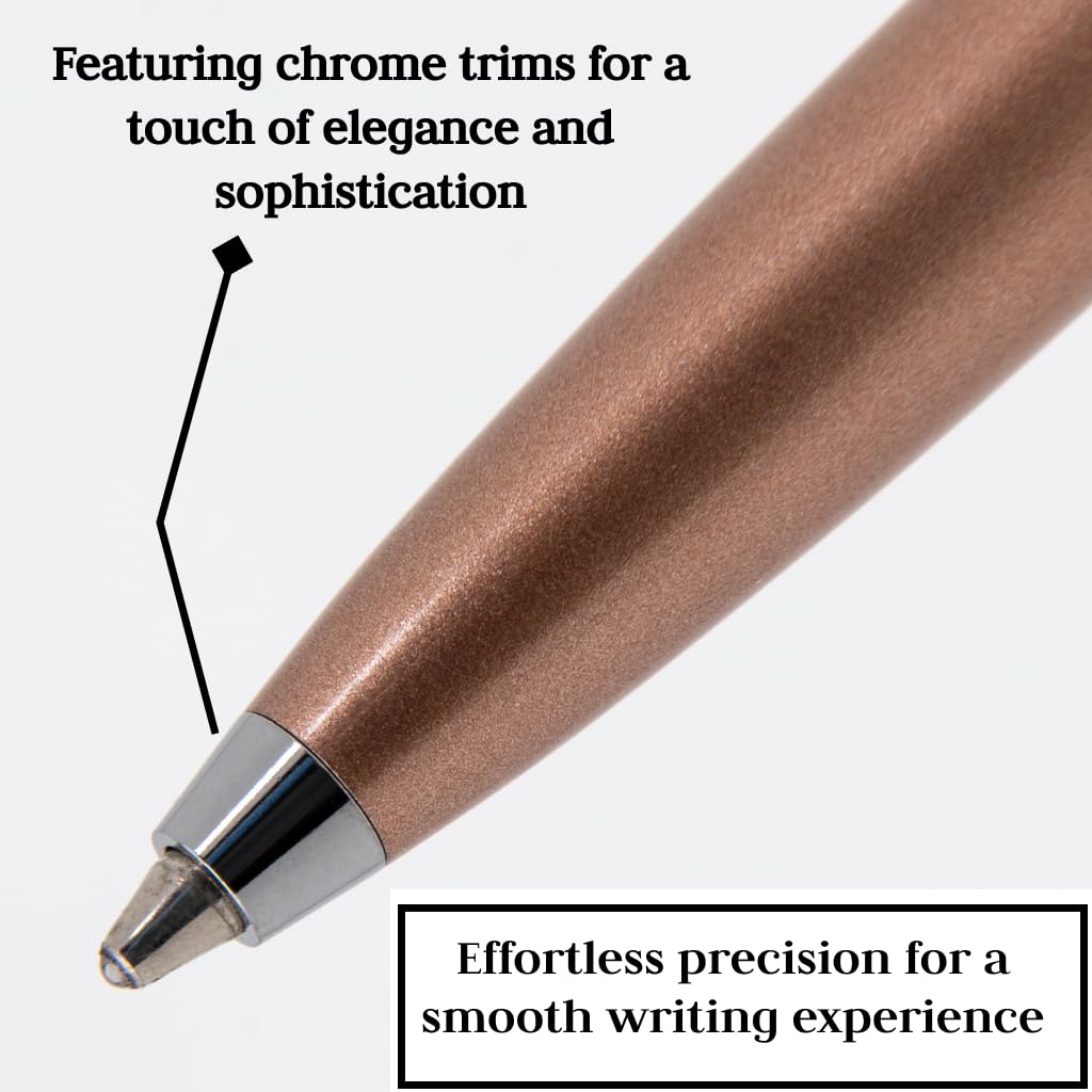 Monteverde USA Poquito Ballpoint Pen with Stylus - Copper Ballpoint Pen with Touchscreen Stylus (MV10262) | Perfect for Note-Taking, Signing Documents & Using Touchscreen Devices