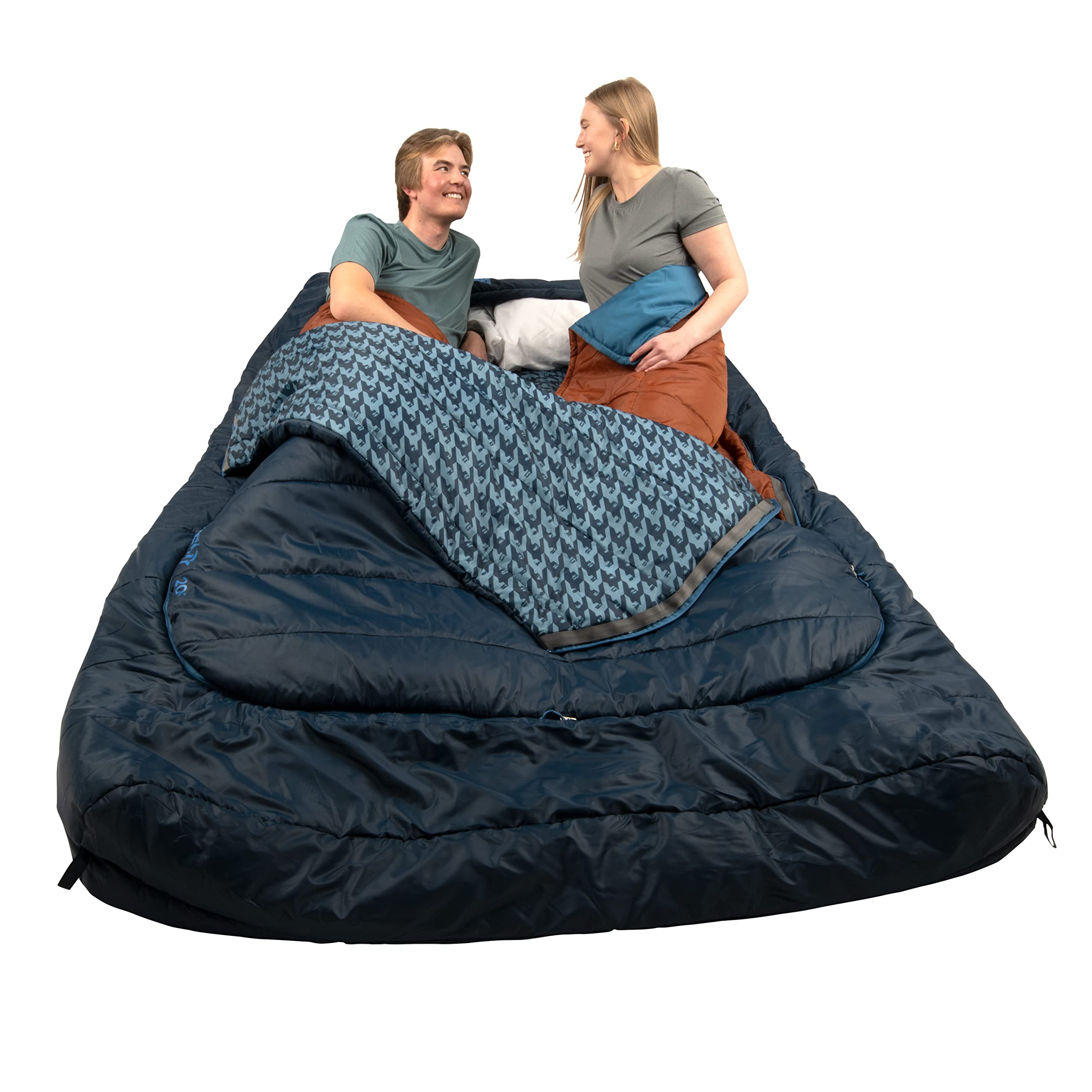 Kelty Tru.Comfort Doublewide 20 Degree Sleeping Bag - 2 Person Synthetic Camping Sleeping Bag for Couples & Family | Warm & Spacious for Backpacking, Hiking & Outdoor Adventures