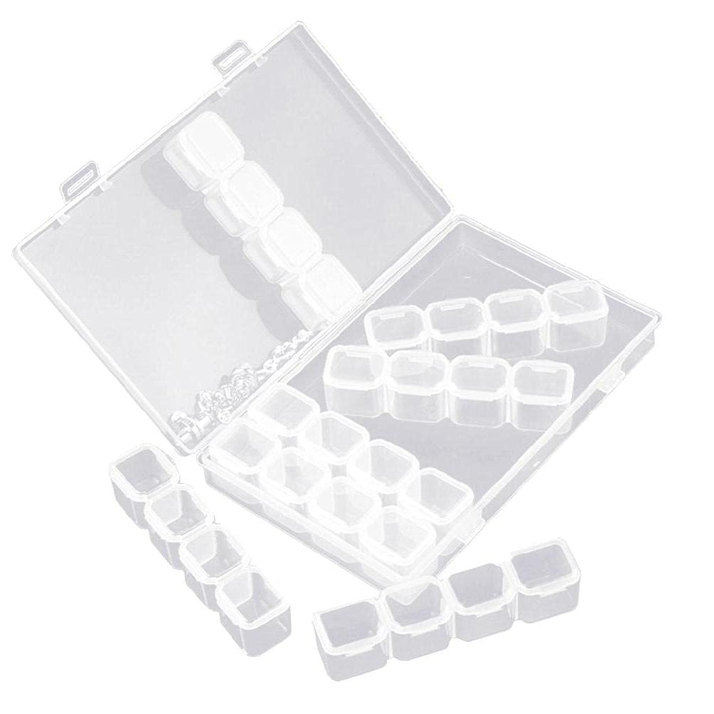 Transparent 28-Grid Storage Box for Tools & Small Items - Organizer for Home & Office
