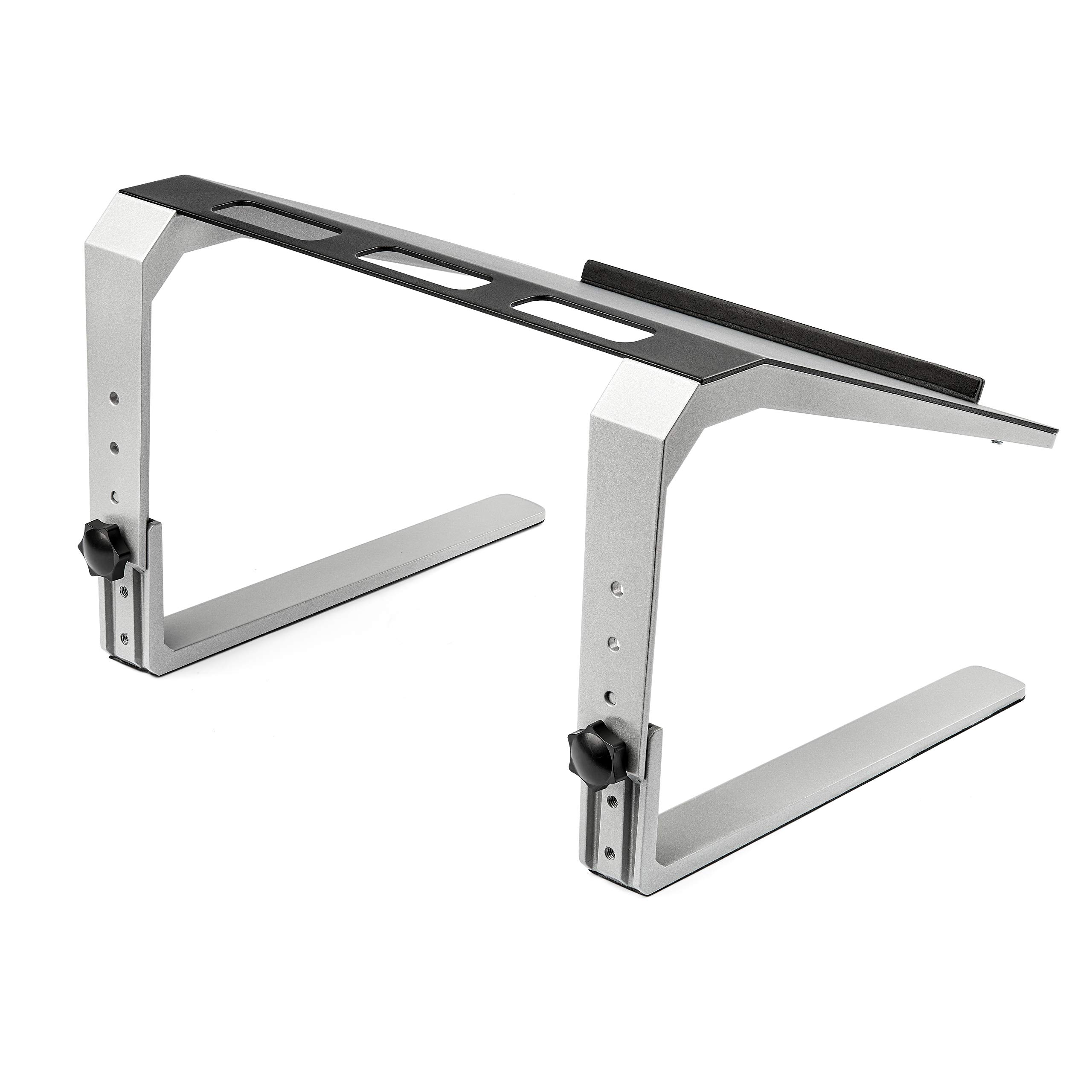 StarTech.com Adjustable Laptop Stand - Heavy Duty Steel & Aluminum Base - 3 Height Settings & Tilt Function - Ergonomic Laptop Riser for Desk (LTSTND) - Perfect for Home Office, Gaming & Workspace Setup