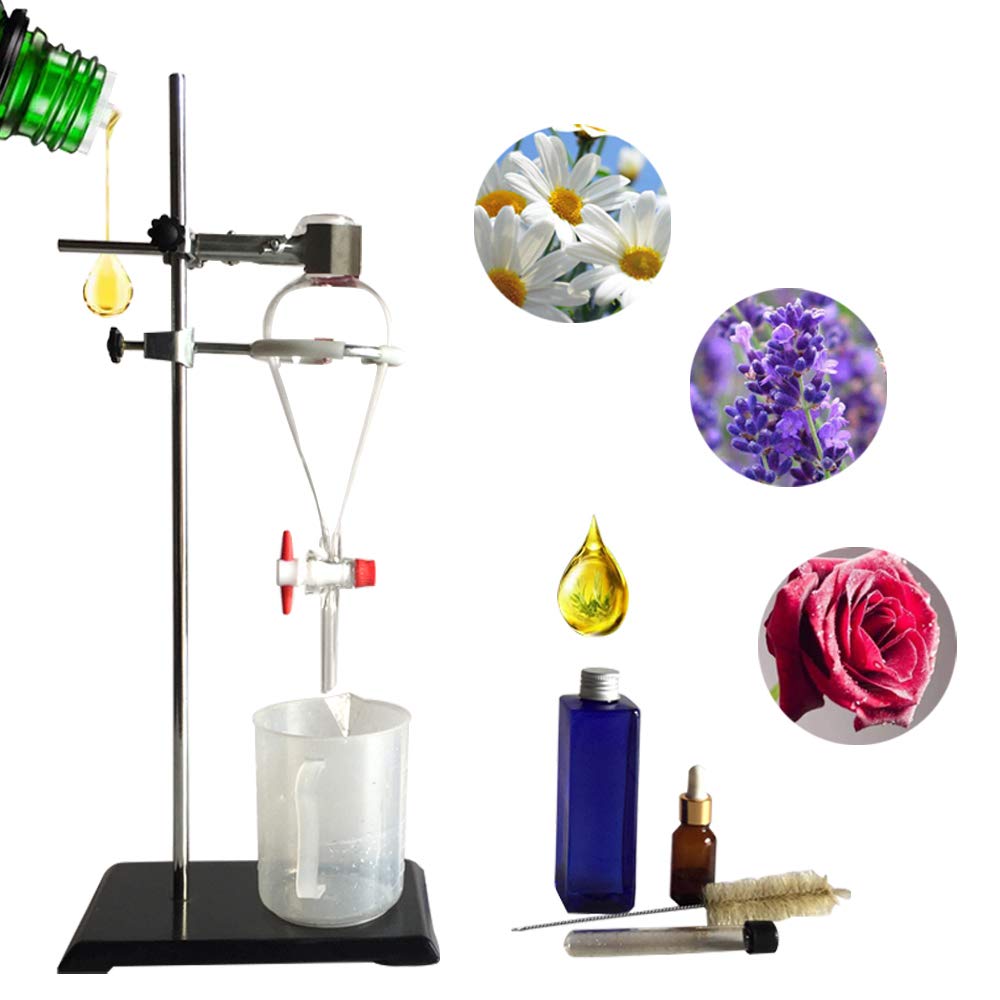 250ml Pure Dew Essential Oil Separator Distillation Kit for Aromatherapy, DIY Perfume Making, and Herbal Extracts - Home & Professional Use
