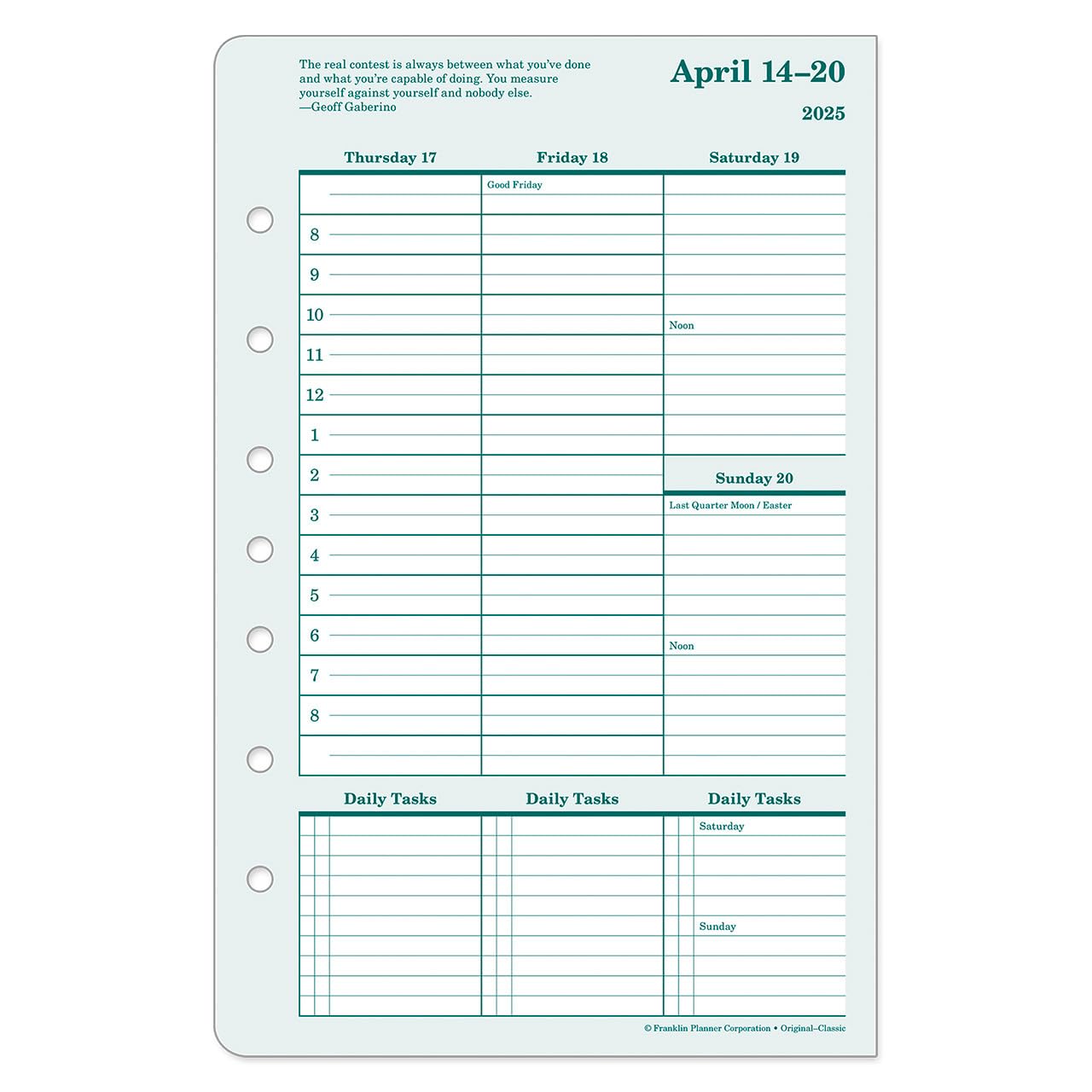FranklinCovey Weekly Planner 2025-2026 - Classic Ring-Bound Organizer with Monthly & Daily Pages | Perfect for Professionals, Students & Productivity Enthusiasts | Office, School & Home Use