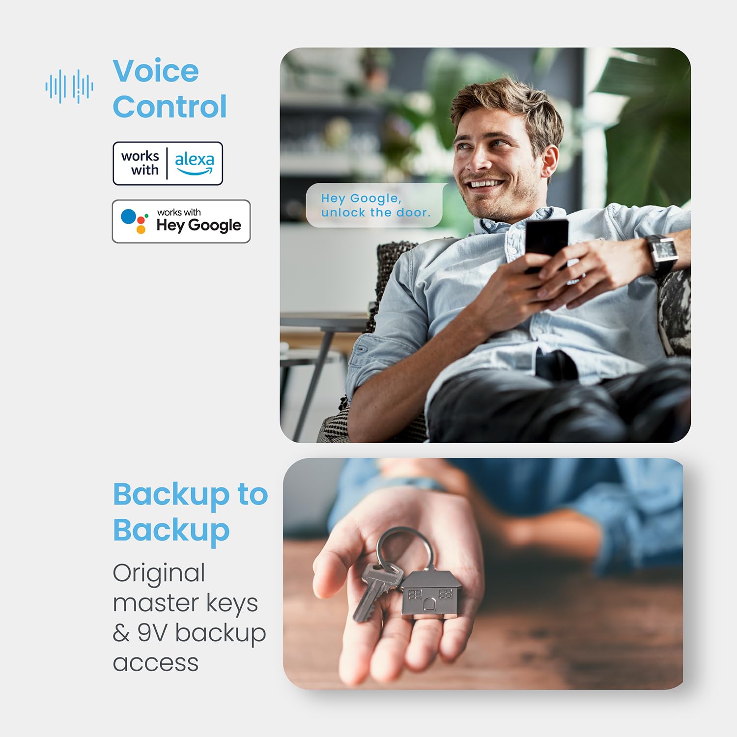 Lockly Secure Pro Smart Lock with Wi-Fi - Keyless Entry Digital Keypad, 3D Biometric Fingerprint Sensor & Voice Control for Front Doors - Auto Lock Latch Edition | Perfect for Smart Homes, Vacation Rentals & Enhanced Home Security