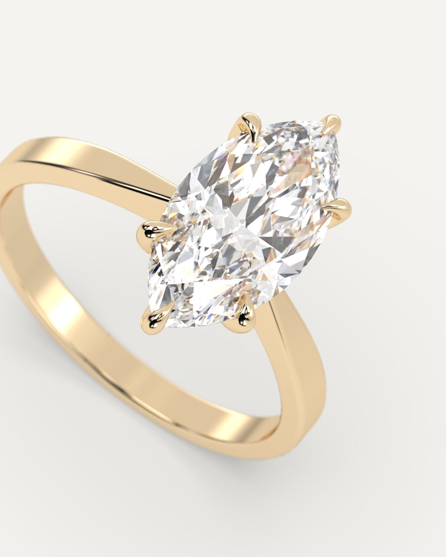 2 Carat Marquise Cut Diamond Ring - 14K White Gold Engagement Ring for Women - Perfect for Proposals, Anniversaries & Special Occasions