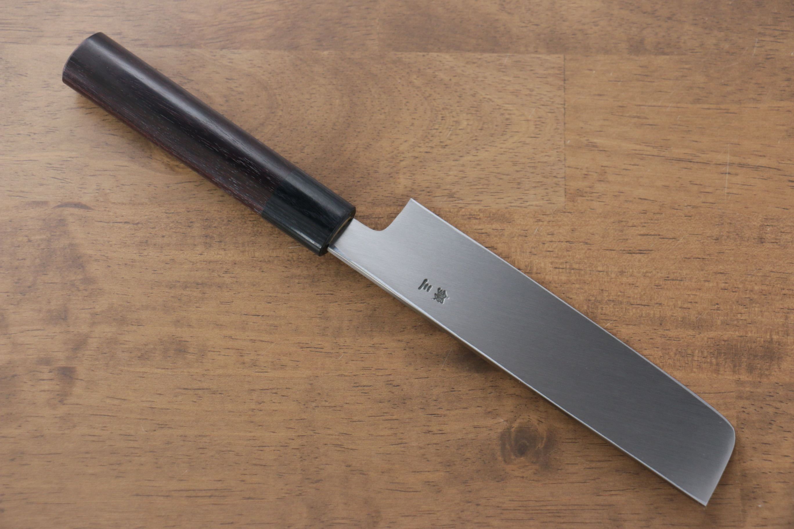 Premium Jikko Silver Steel No.3 Usuba Japanese Chef Knife 165mm with Exquisite Shitan Handle - Perfect for Sushi, Vegetables & Precision Cutting in Professional Kitchens