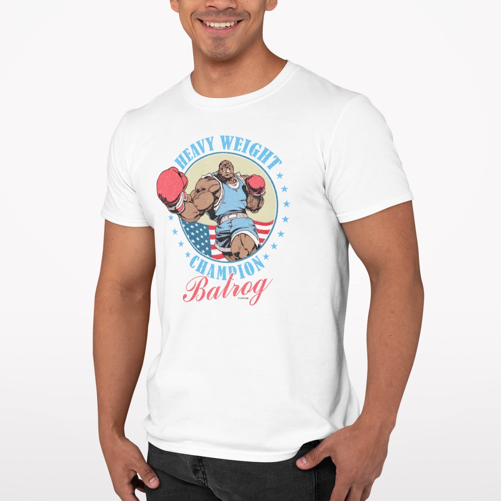 Pop Threads Balrog Street Fighter Graphic T-Shirt for Men - Boxing Champion Video Game Tee | Casual Wear, Gaming Events & Cosplay