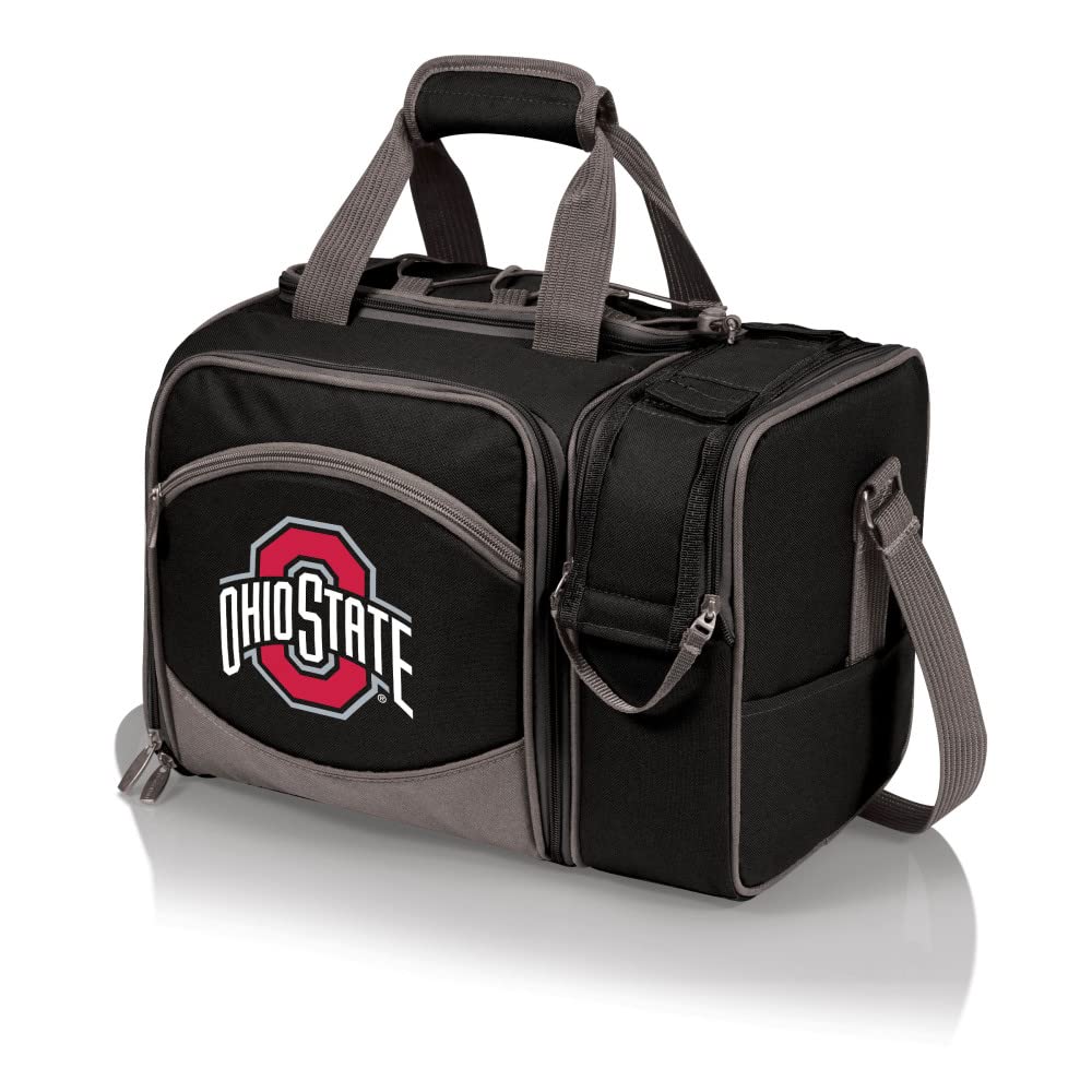 Picnic TIME NCAA Malibu Insulated Cooler Tote with Picnic Set - Portable Picnic Basket for Outdoor Gatherings, Beach Trips & Tailgating - Officially Licensed College Team Cooler