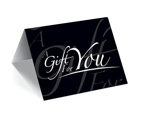 500 Pack Black Italic Gift Card Presenters - Perfect for Retail Stores, Restaurants & Corporate Gifting