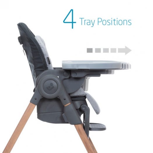 Maxi Cosi Minla 6-in-1 Adjustable Baby High Chair for Feeding & Play - Convertible Infant to Toddler Dining Seat with Multiple Recline Positions - Perfect for Home, Restaurant & Travel Use