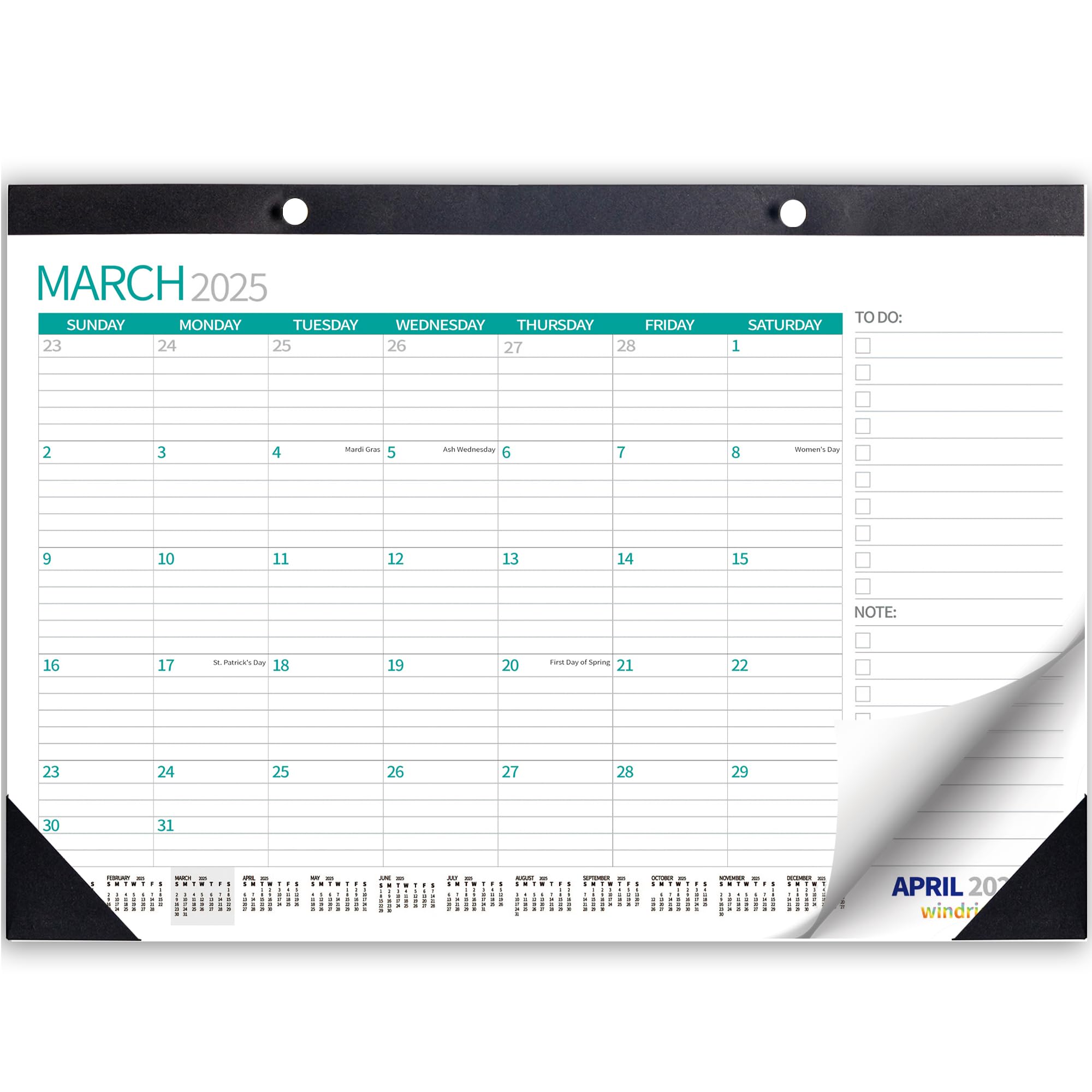 2025 Desk & Wall Calendar - 12 Month Planner (January-December) | 17