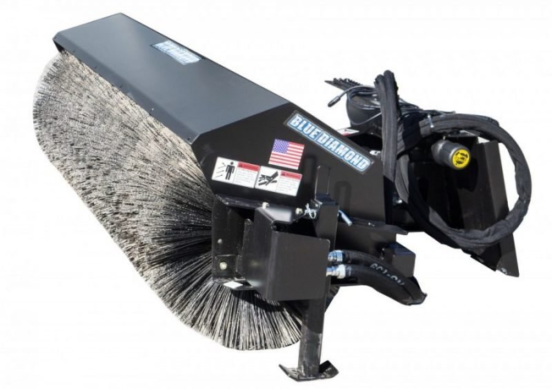 Blue Diamond Series 2 Heavy Duty Rotating Angle Broom - Commercial Grade Cleaning Tool for Garages, Driveways & Outdoor Areas