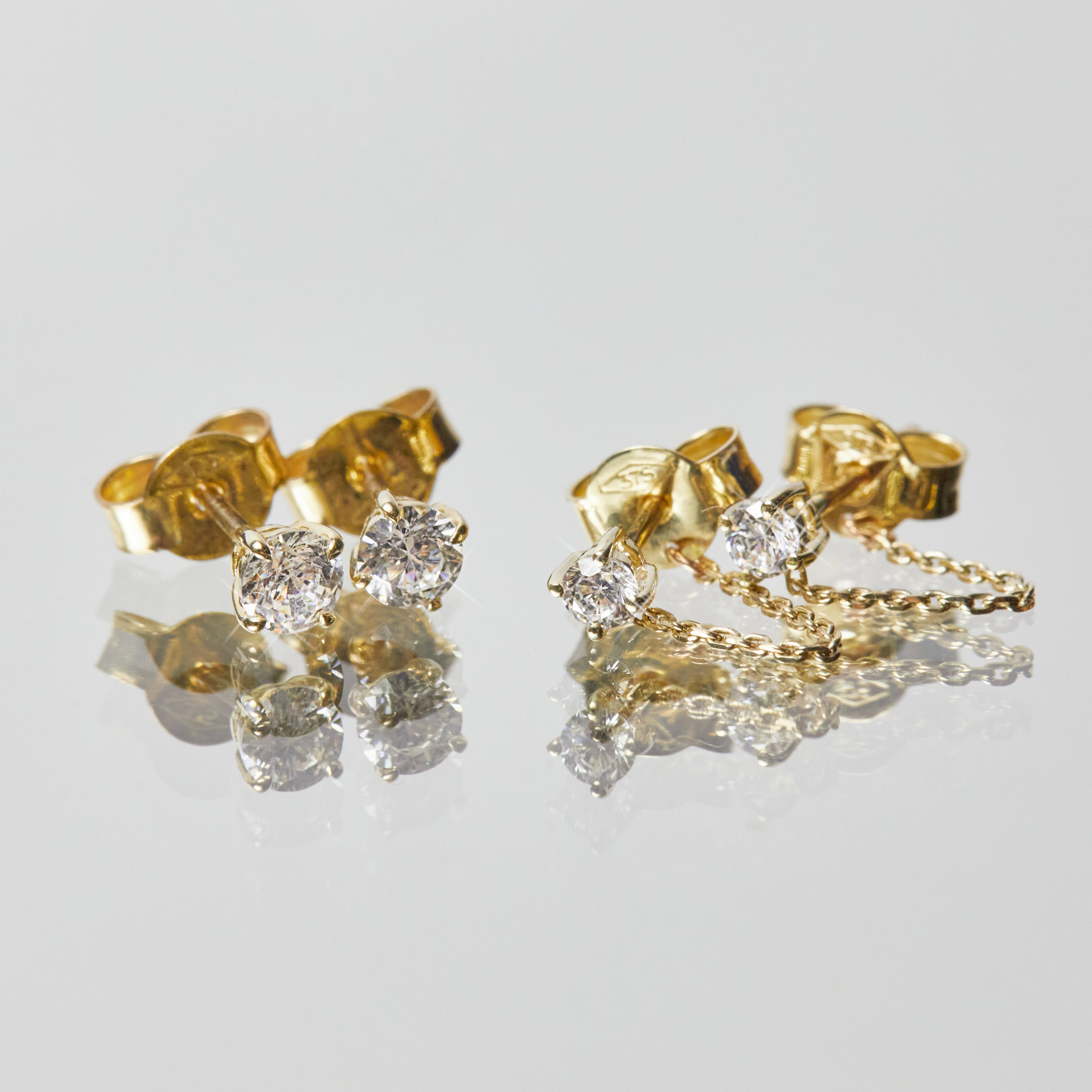 14K Gold Plated Cubic Zirconia Stud Earrings for Women - Hypoallergenic Fashion Jewelry for Daily Wear & Special Occasions