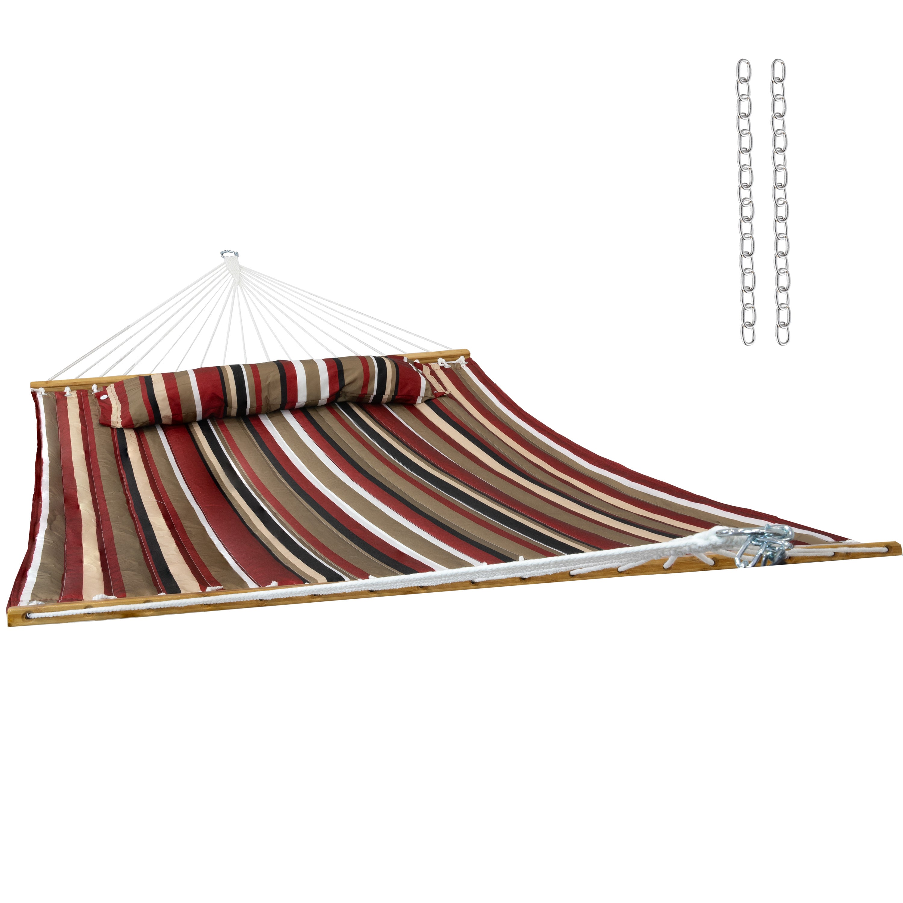 Sunnydaze 2 Person Extra Large Quilted Outdoor Hammock - 77.5