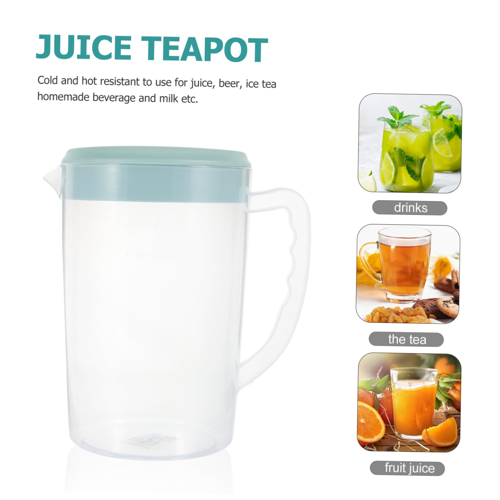 Cabilock Juice Pot Water Pitcher with Lid - Cold Beverage Kettle for Home, Office, and Outdoor Use