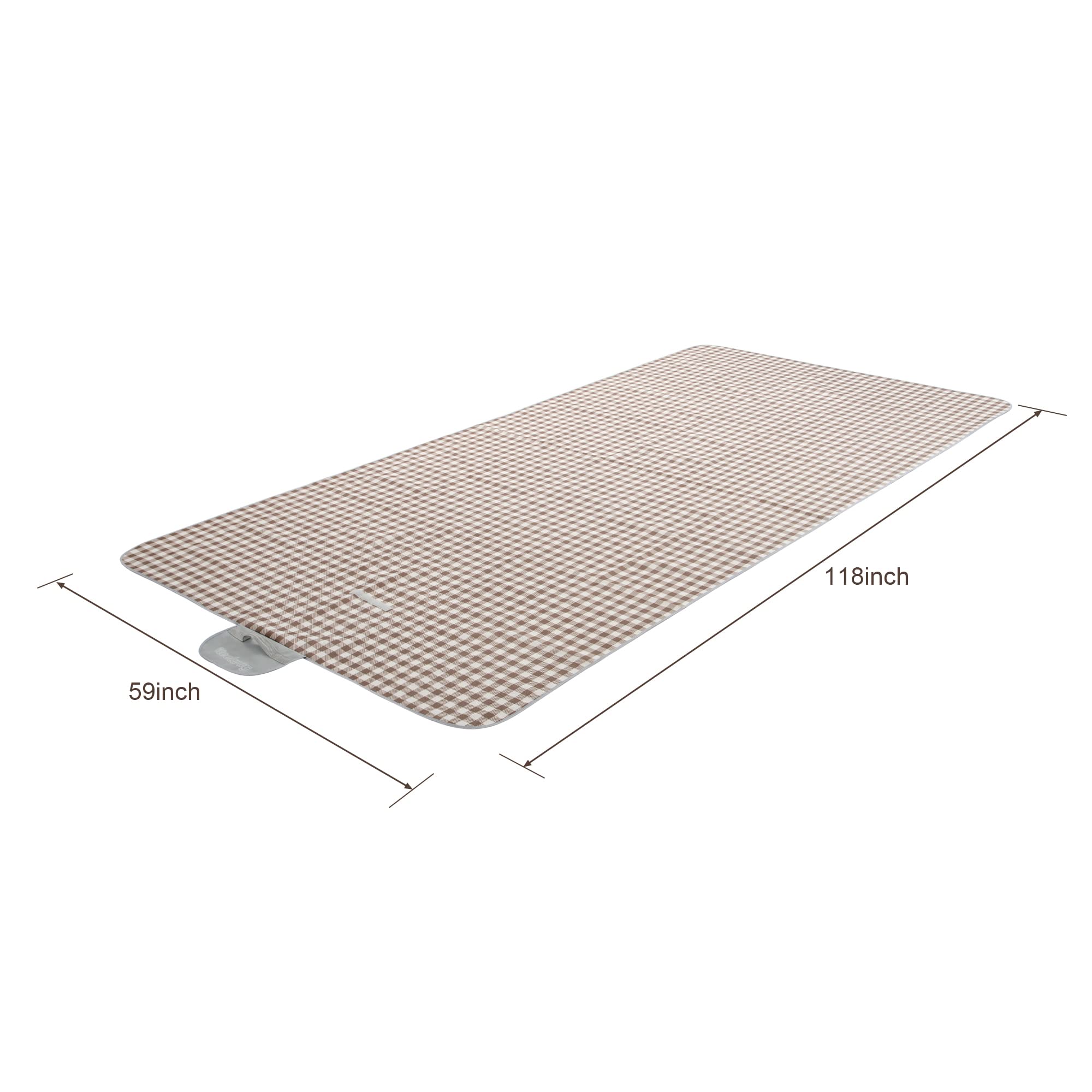118''x59'' Extra Large Waterproof Sandproof Picnic Blanket - Foldable Outdoor Beach Mat for Travel, Park, Grass, Camping & Family Picnics | Perfect for Beach Days, Park Outings & Backyard Gatherings
