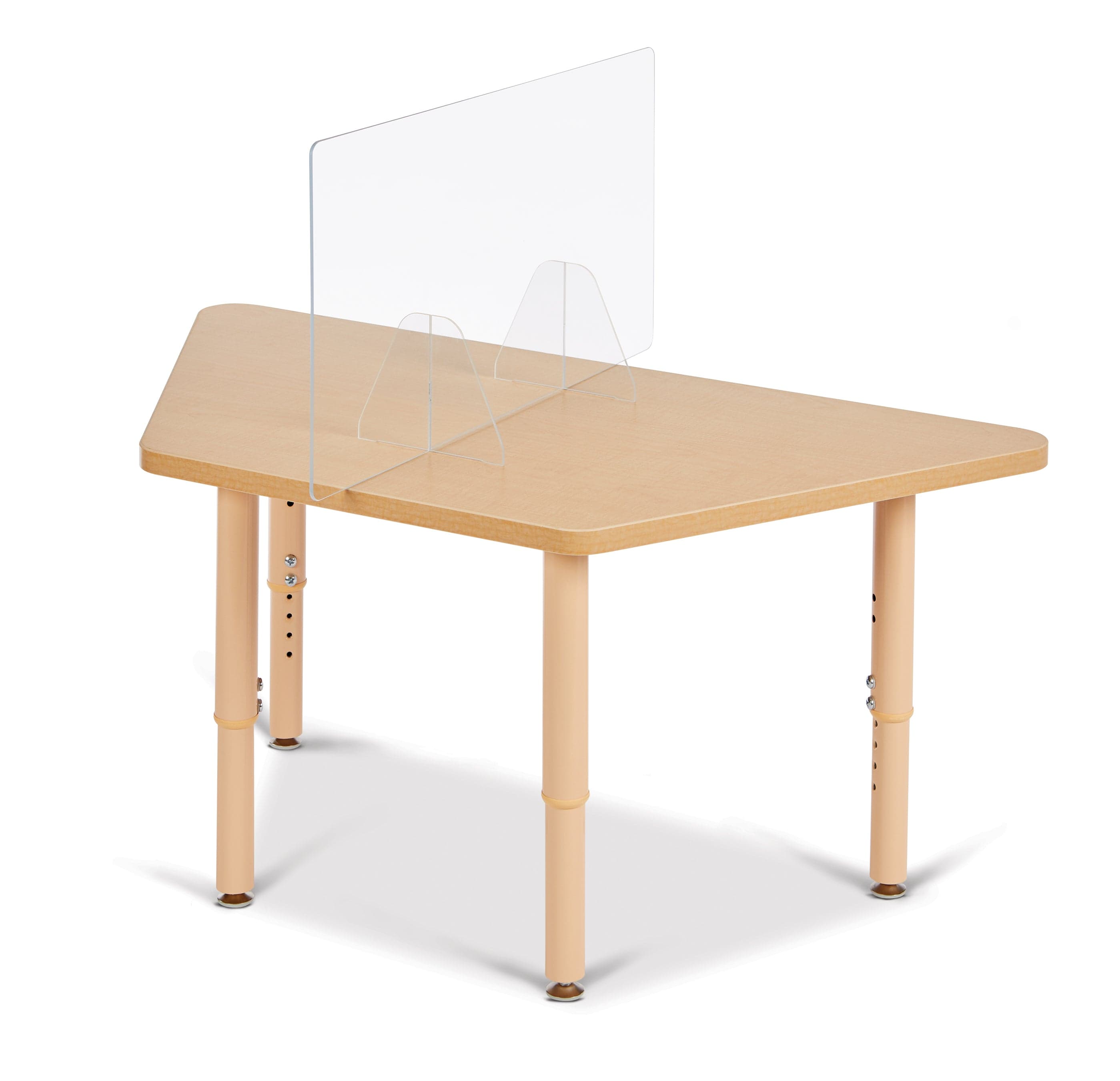 Clear Table Divider Shields - 2 Station Set with 4 Adjustable Sizes for Office, Restaurant & Classroom Social Distancing