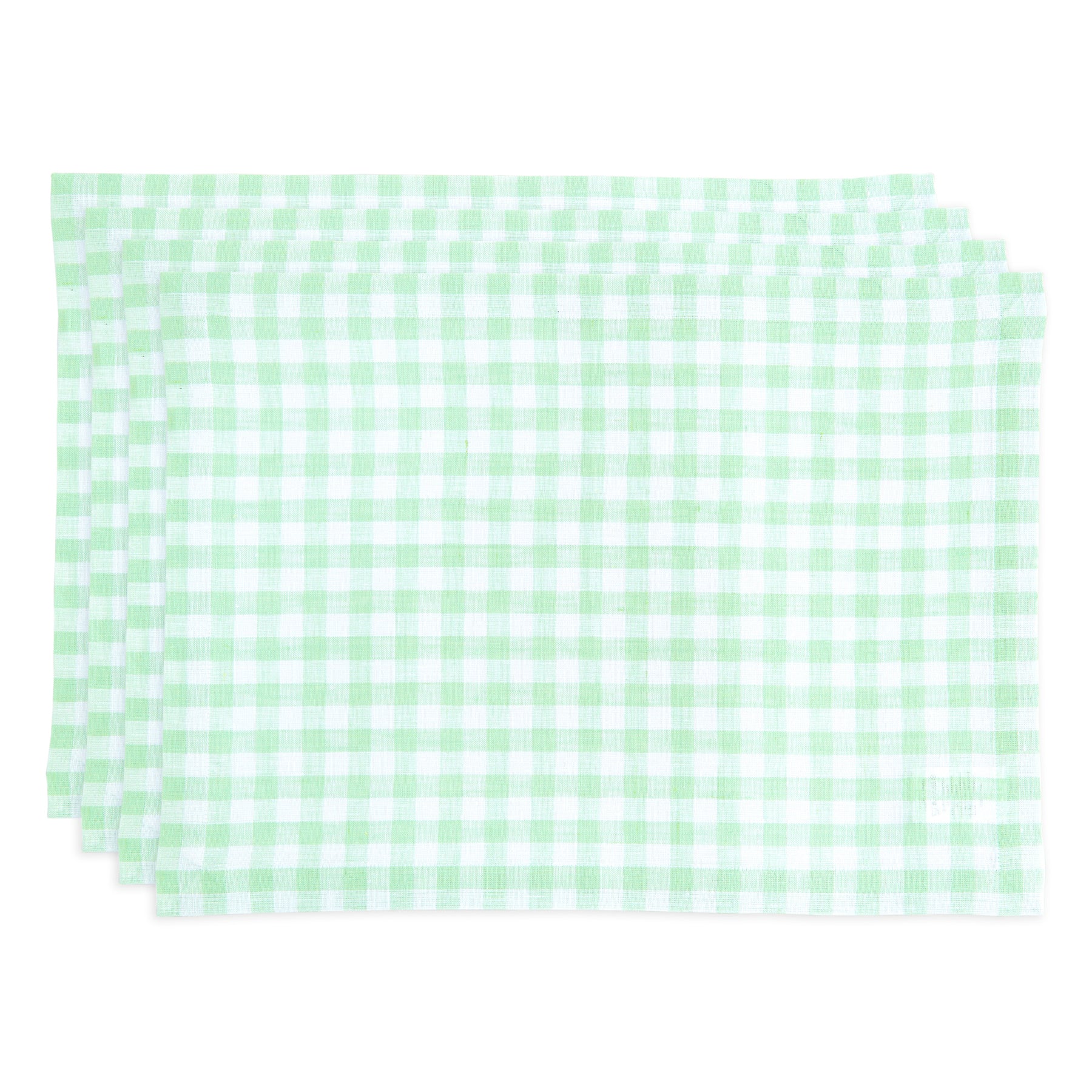 Stylish Gingham Placemats Set of 4 - Cotton Table Mats for Dining Room Decor, Kitchen Table Setting & Picnic Accessories
