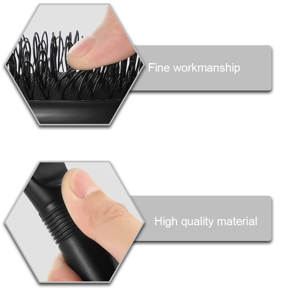 2 Pcs Loop Wig Brush & Hair Extension Detangler - Gentle Brush for Fragile Wigs, Hairpieces & Extensions | Perfect for Daily Styling, Salon Use & Travel Accessories